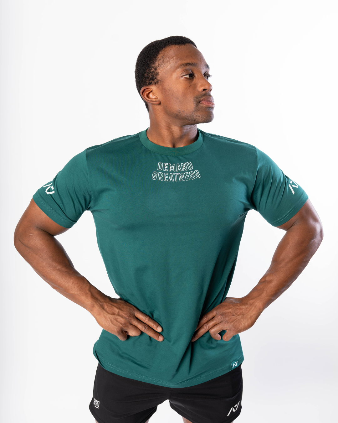 Demand Greatness True-Fit Emerald is our new meet shirt design highlighting Demand Greatness with a double outline font to showcase your impact on the platform. The Shirt is IPF Approved. Shop the full A7 Powerlifting IPF Approved Equipment collection. The IPF Approved Kit includes Powerlifting Singlet, A7 Meet Shirt, A7 Zebra Wrist Wraps, A7 Deadlift Socks, Hourglass Knee Sleeves (Stiff and Rigor Mortis Knee Sleeves). All A7 Powerlifting Equipment shipping to UK, Norway, Switzerland and Iceland.
