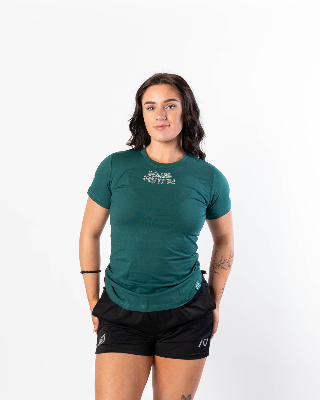 Demand Greatness True-Fit Emerald is our new meet shirt design highlighting Demand Greatness with a double outline font to showcase your impact on the platform. The Shirt is IPF Approved. Shop the full A7 Powerlifting IPF Approved Equipment collection. The IPF Approved Kit includes Powerlifting Singlet, A7 Meet Shirt, A7 Zebra Wrist Wraps, A7 Deadlift Socks, Hourglass Knee Sleeves (Stiff and Rigor Mortis Knee Sleeves). All A7 Powerlifting Equipment shipping to UK, Norway, Switzerland and Iceland.