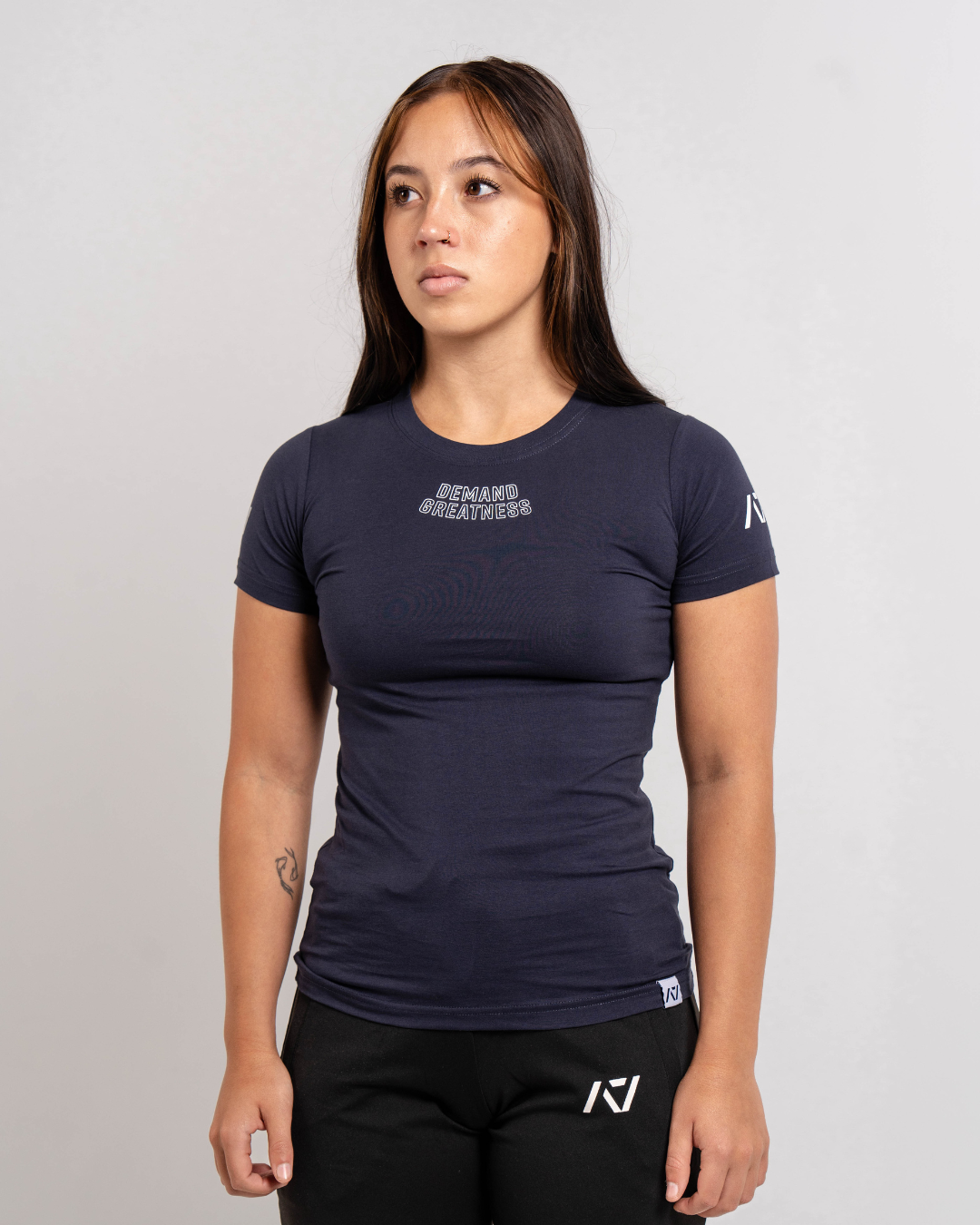 Demand Greatness True-Fit Night Light is our new meet shirt design highlighting Demand Greatness with a double outline font to showcase your impact on the platform. The Shirt is IPF Approved. Shop the full A7 Powerlifting IPF Approved Equipment collection. The IPF Approved Kit includes Powerlifting Singlet, A7 Meet Shirt, A7 Zebra Wrist Wraps, A7 Deadlift Socks, Hourglass Knee Sleeves (Stiff and Rigor Mortis Knee Sleeves). All A7 Powerlifting Equipment shipping to UK, Norway, Switzerland and Iceland.