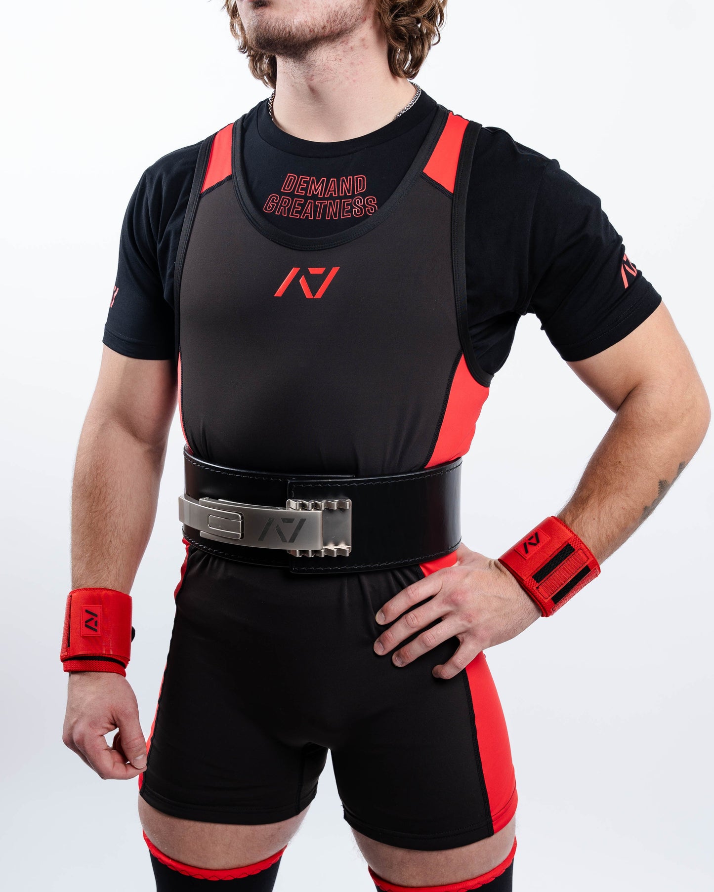 Our IPF APPROVED Rausch Singlets are designed to support the strength and power of an lifter. A racerback design with advanced compression fabric provides powerlifters ultimate support whilst on the platform. IPF Approved Kit includes Rausch Powerlifting Singlet, A7 Meet Shirt, A7 Zebra Wrist Wraps, A7 Deadlift Socks, Hourglass Knee Sleeves (Stiff Knee Sleeves and Rigor Mortis Knee Sleeves). All A7 Powerlifting Equipment shipping to UK, Norway, Switzerland and Iceland.