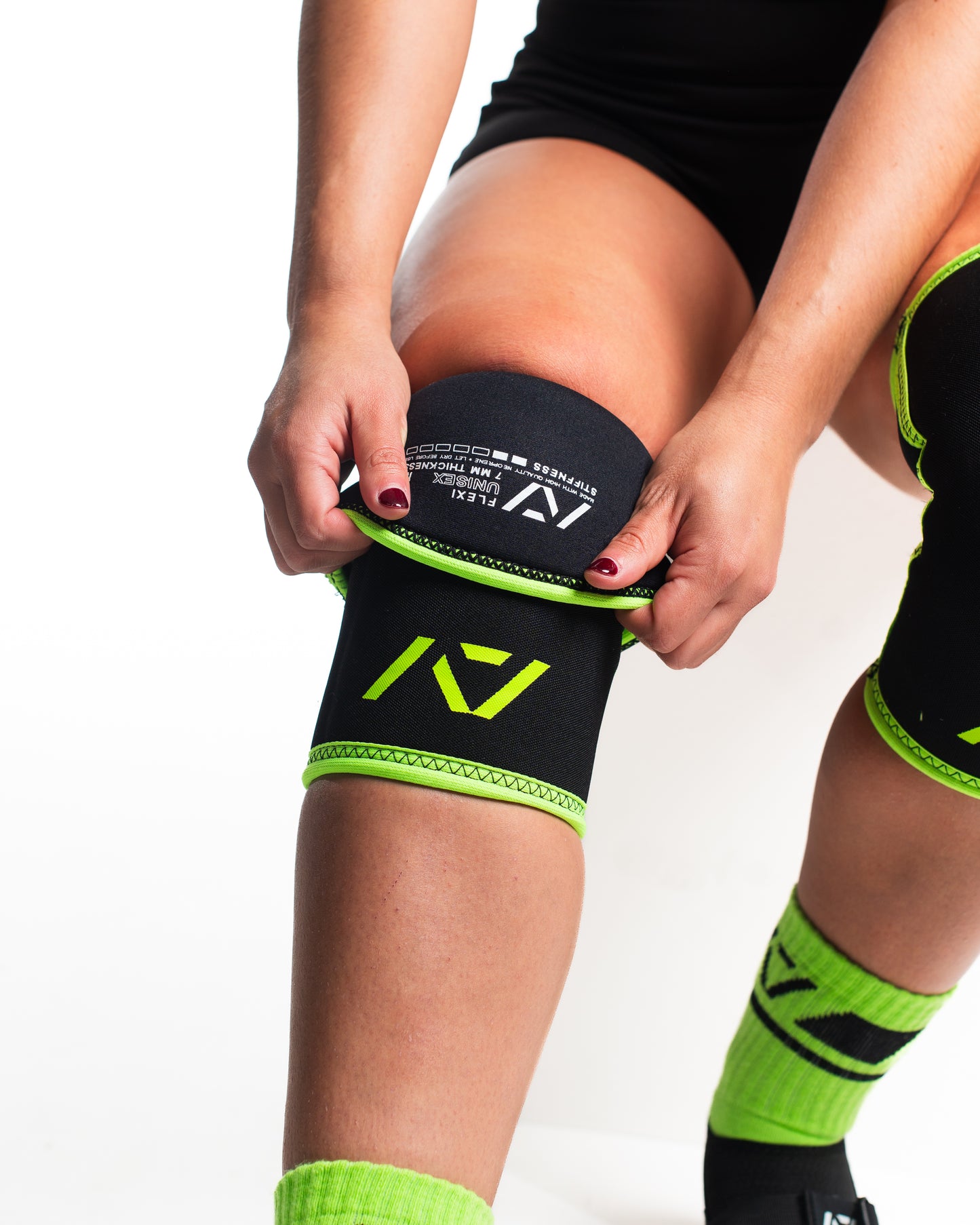 A7 IPF Approved Hourglass Knee Sleeves feature an hourglass-shaped centre taper fit to help provide knee compression while maintaining proper tightness around the calf and quad, offered in three stiffnesses (Flexi, Stiff and Rigor Mortis). Shop the full A7 Powerlifting IPF Approved Equipment collection. The IPF Approved Kit includes Powerlifting Singlet, A7 Meet Shirt, A7 Zebra Wrist Wraps and A7 Deadlift Socks. All A7 Powerlifting Equipment shipping to UK, Norway, Switzerland and Iceland.