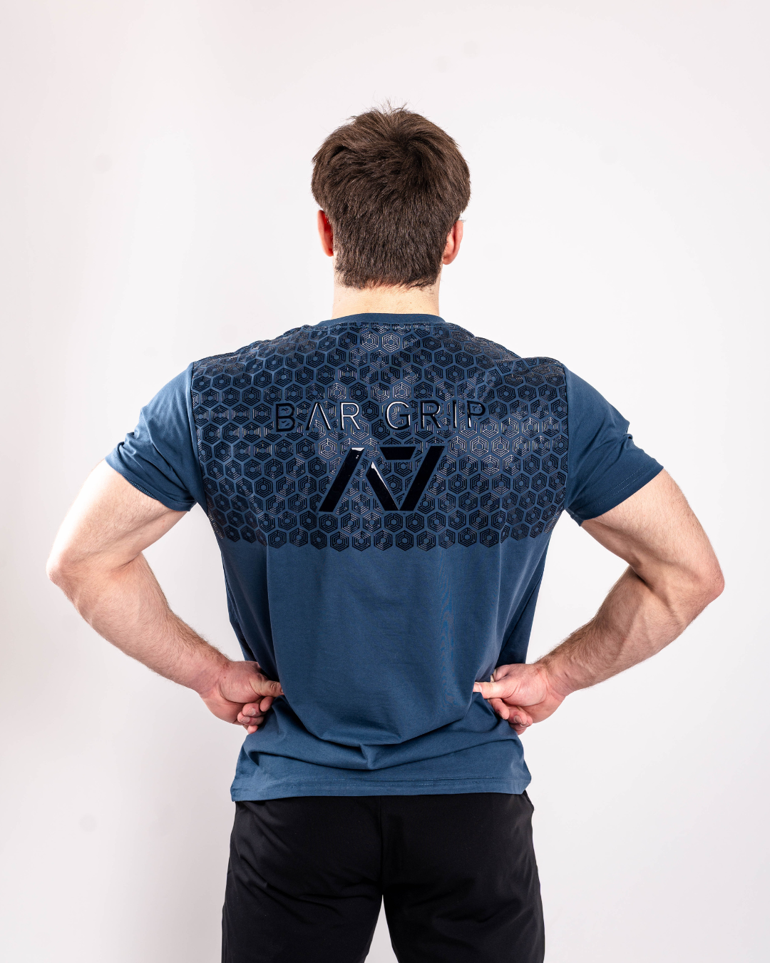 ウエイトトレーニング A7 ORBIT TRUE-FIT MEN'S BAR GRIP SHIRT L Orbit True-Fit Men's Bar Grip Shirt - Tides Blue | A7 UK shipping