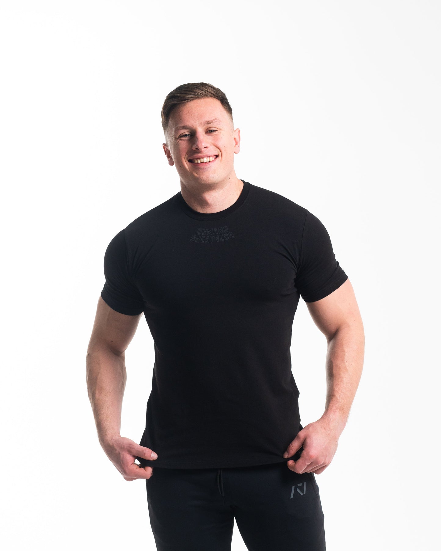 DG23 Shadow Stone is our newmeet shirt design highlighting Demand Greatness with a double outline font to showcase your impact on the platform. The DG23 Meet Shirt is IPF Approved. Shop the full A7 Powerlifting IPF Approved Equipment collection. The IPF Approved Kit includes Powerlifting Singlet, A7 Meet Shirt, A7 Zebra Wrist Wraps, A7 Deadlift Socks, Hourglass Knee Sleeves (Stiff Knee Sleeves and Rigor Mortis Knee Sleeves). All A7 Powerlifting Equipment shipping to UK, Norway, Switzerland and Iceland.