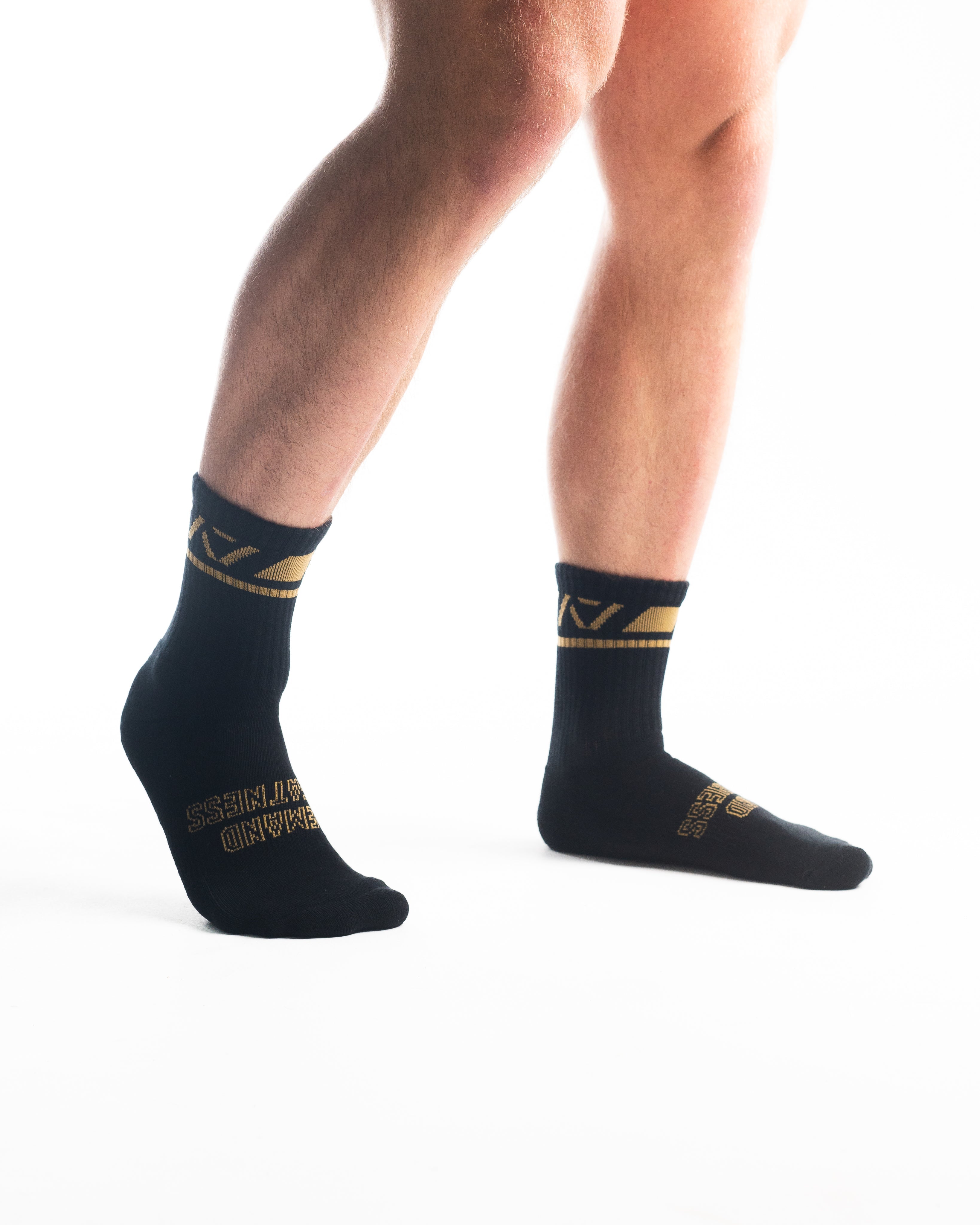 A7 Gold Standard Crew socks showcase gold logos and let your energy show on the platform, in your training or while out and about. The IPF Approved Gold Standard Meet Kit includes Powerlifting Singlet, A7 Meet Shirt, A7 Zebra Wrist Wraps, A7 Deadlift Socks, Hourglass Knee Sleeves (Stiff Knee Sleeves and Rigor Mortis Knee Sleeves). All A7 Powerlifting Equipment shipping to UK, Norway, Switzerland and Iceland.