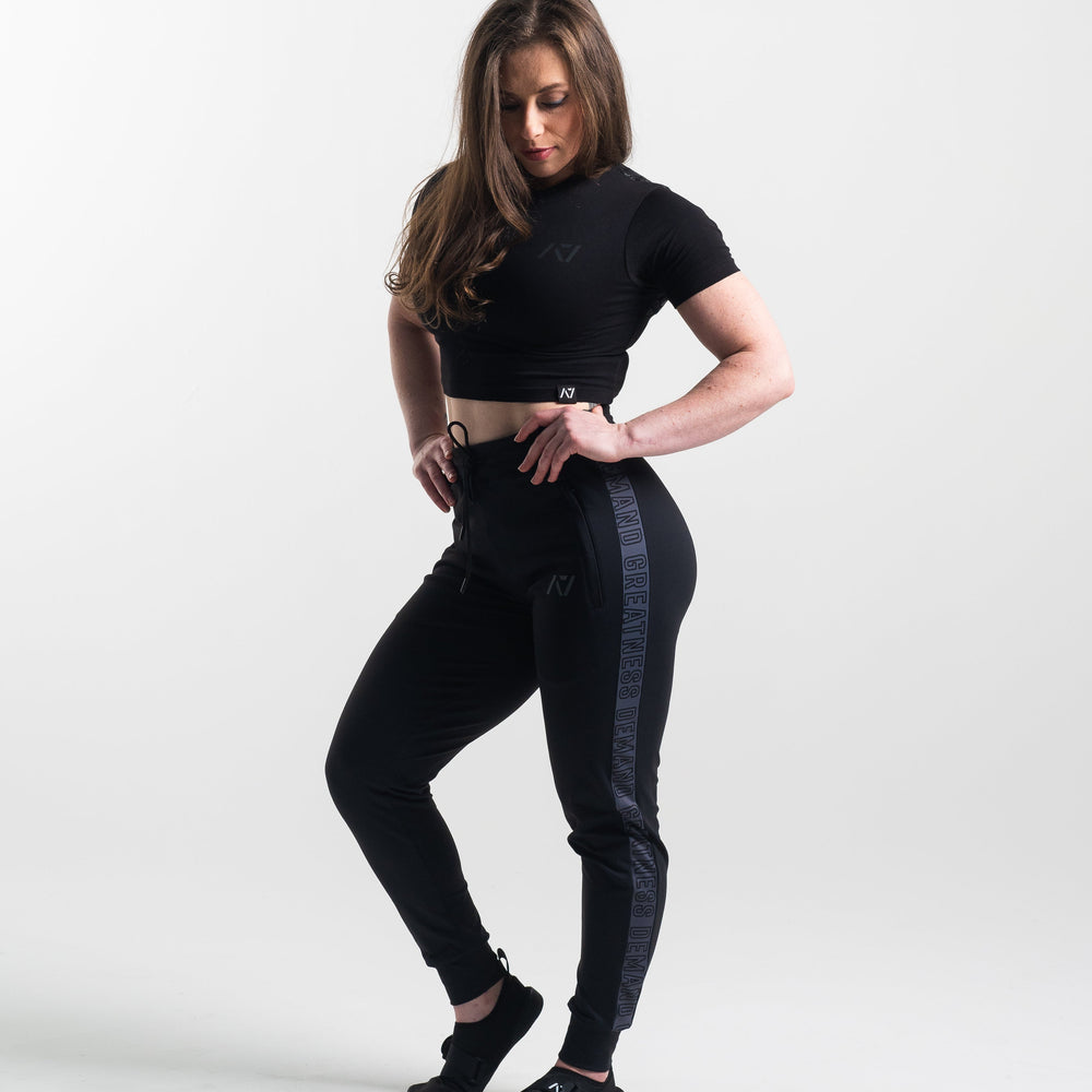 
                      
                        Defy joggers are just as comfortable in the gym as they are going out. These are made with premium moisture-wicking 4-way-stretch material for greater range of motion. These are a great fit for both men and women. All A7 Powerlifting Equipment shipping to UK, Norway, Switzerland and Iceland.
                      
                    