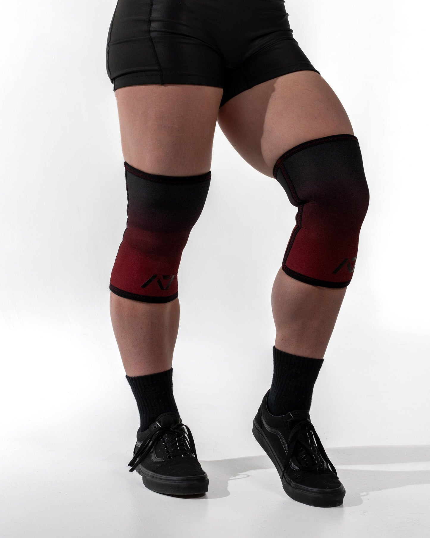A7 IPF Approved Hourglass Knee Sleeves feature an hourglass-shaped centre taper fit to help provide knee compression while maintaining proper tightness around the calf and quad, offered in three stiffnesses (Flexi, Stiff and Rigor Mortis). Shop the full A7 Powerlifting IPF Approved Equipment collection. The IPF Approved Kit includes Powerlifting Singlet, A7 Meet Shirt, A7 Zebra Wrist Wraps and A7 Deadlift Socks. All A7 Powerlifting Equipment shipping to UK, Norway, Switzerland and Iceland.