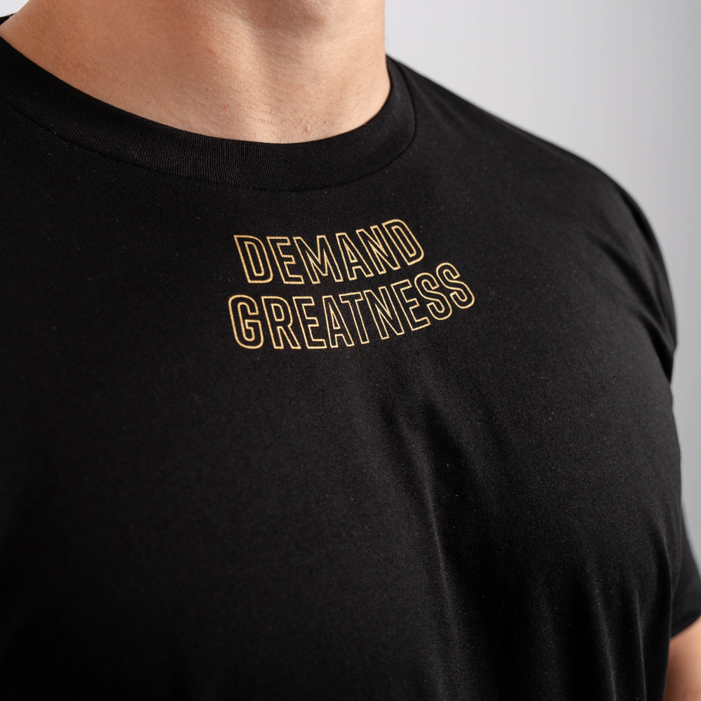 
                      
                        Demand Greatness True-Fit Gold Standard is our new meet shirt design highlighting Demand Greatness with a double outline font to showcase your impact on the platform. The Shirt is IPF Approved. Shop the full A7 Powerlifting IPF Approved Equipment collection. The IPF Approved Kit includes Powerlifting Singlet, A7 Meet Shirt, A7 Zebra Wrist Wraps, A7 Deadlift Socks, Hourglass Knee Sleeves (Stiff and Rigor Mortis Knee Sleeves). All A7 Powerlifting Equipment shipping to UK, Norway, Switzerland and Iceland.
                      
                    