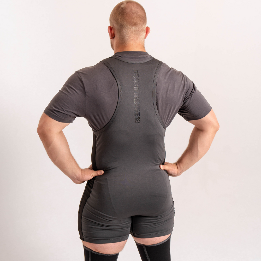 
                      
                        A7 IPF Approved Shadow Stone Grey Luno singlet features extra lat mobility, side panel stitching to guide the squat depth level and curved panel design for a slimming look. The Women's cut singlet features a tapered waist and additional quad room. The IPF Approved Kit includes Luno Powerlifting Singlet, A7 Meet Shirt, A7 Zebra Wrist Wraps, A7 Deadlift Socks, Hourglass Knee Sleeves (Stiff and Rigor Mortis Knee Sleeves). All A7 Powerlifting Equipment shipping to UK, Norway, Switzerland and Iceland.
                      
                    