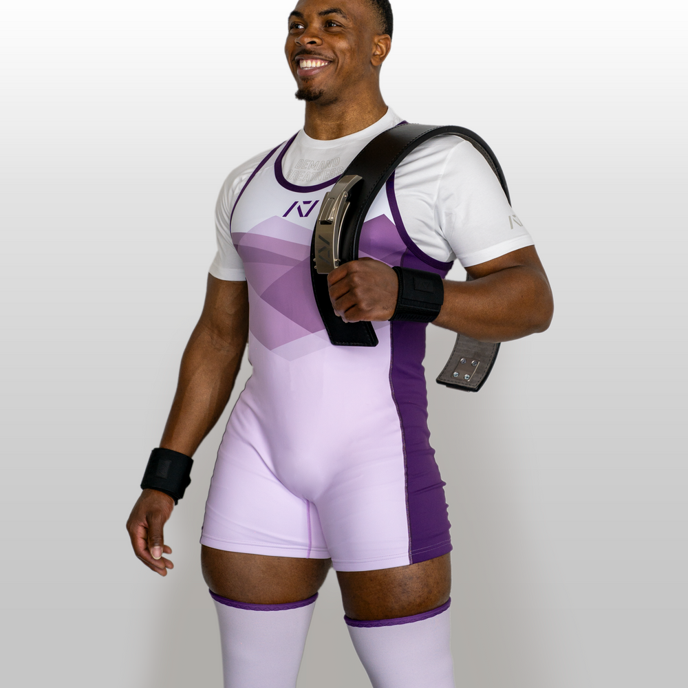
                      
                        Our IPF APPROVED Rausch Singlets are designed to support the strength and power of an lifter.  A racerback design with advanced compression fabric provides powerlifters ultimate support whilst on the platform. IPF Approved Kit includes Rausch Powerlifting Singlet, A7 Meet Shirt, A7 Zebra Wrist Wraps, A7 Deadlift Socks, Hourglass Knee Sleeves (Stiff Knee Sleeves and Rigor Mortis Knee Sleeves). All A7 Powerlifting Equipment shipping to UK, Norway, Switzerland and Iceland.
                      
                    