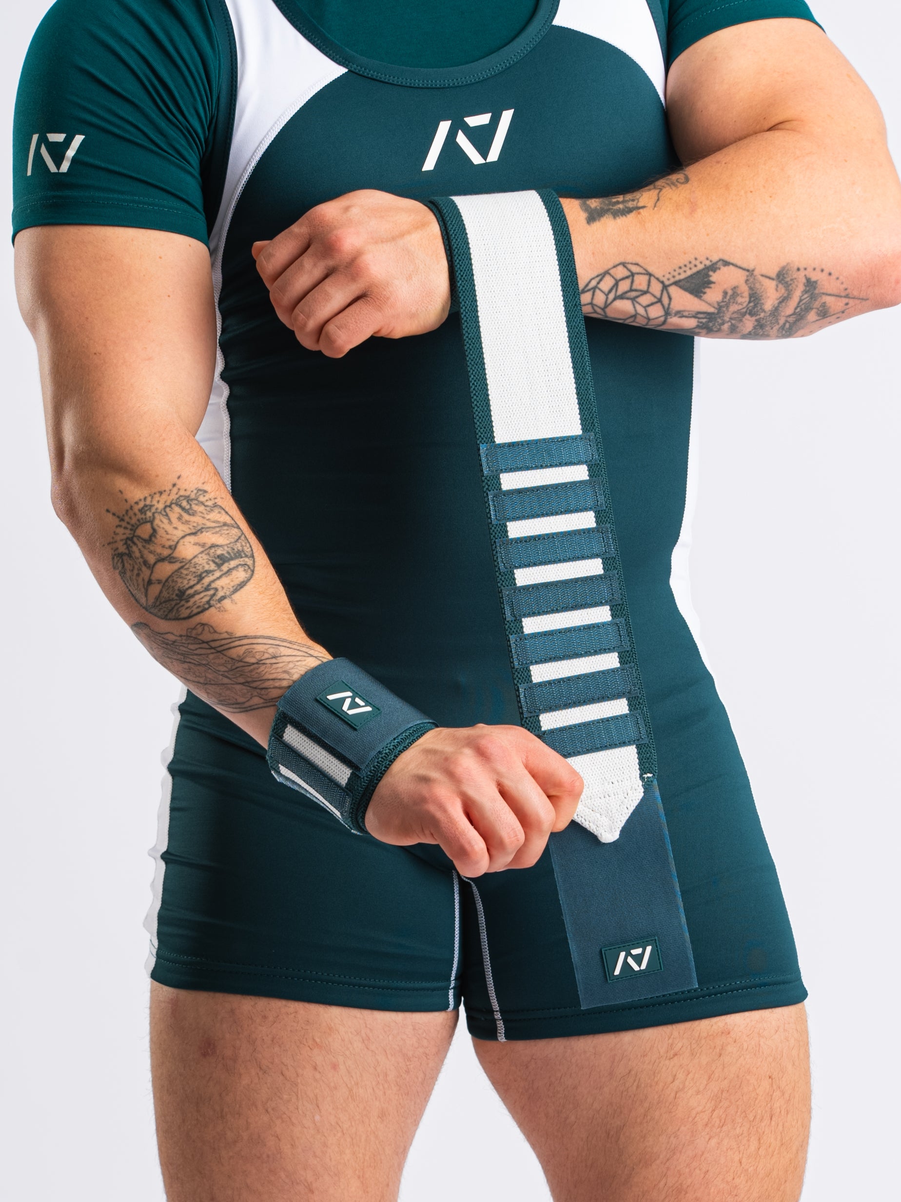 Zebra Wrist Wraps - IPF Approved - Emerald Forás | A7 UK shipping to Europe