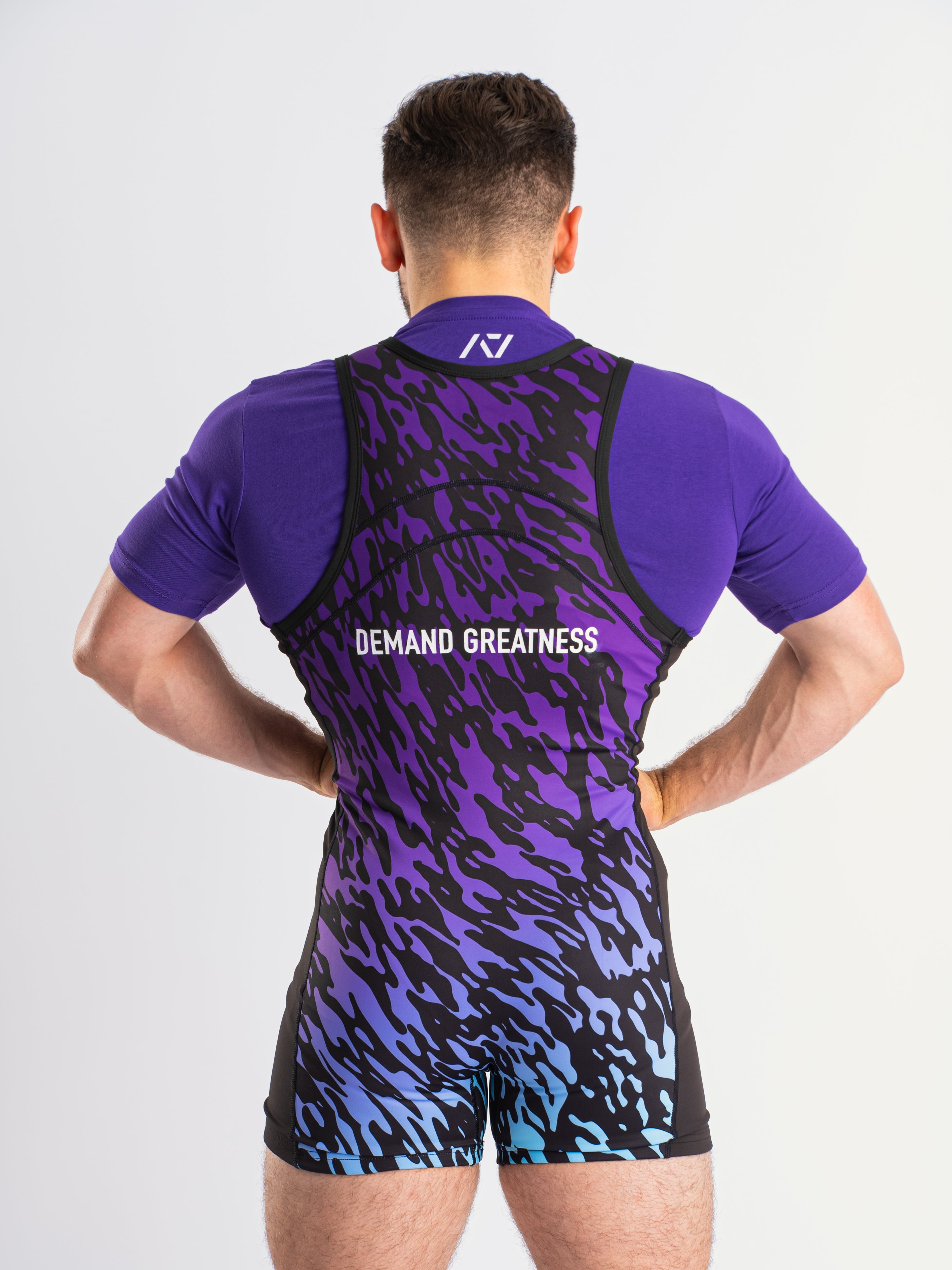 Rausch Men's Singlet - IPF Approved - Violet Tiger