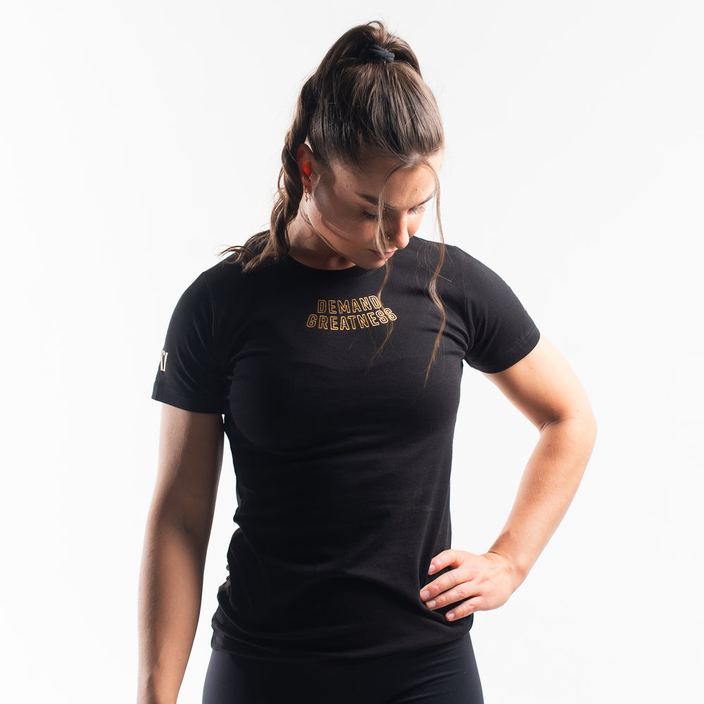 
                      
                        DG23 Gold Standard is our new meet shirt design highlighting Demand Greatness with a double outline font to showcase your impact on the platform. The DG23 Meet Shirt is IPF Approved. Shop the full A7 Powerlifting IPF Approved Equipment collection. The IPF Approved Kit includes Powerlifting Singlet, A7 Meet Shirt, A7 Zebra Wrist Wraps, A7 Deadlift Socks, Hourglass Knee Sleeves (Stiff Knee Sleeves and Rigor Mortis Knee Sleeves). All A7 Powerlifting Equipment shipping to UK, Norway, Switzerland and Iceland.
                      
                    