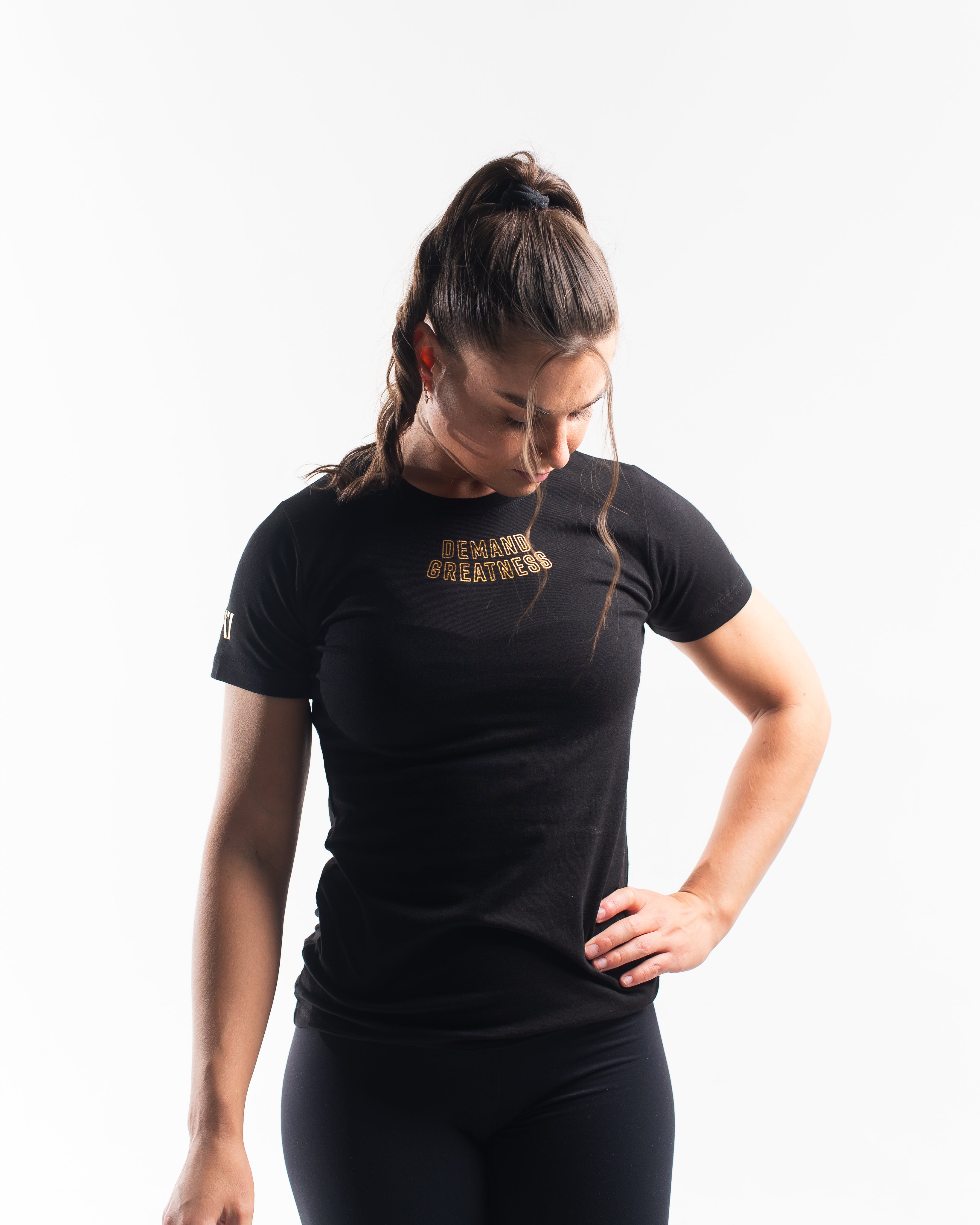 DG23 Gold Standard is our new meet shirt design highlighting Demand Greatness with a double outline font to showcase your impact on the platform. The DG23 Meet Shirt is IPF Approved. Shop the full A7 Powerlifting IPF Approved Equipment collection. The IPF Approved Kit includes Powerlifting Singlet, A7 Meet Shirt, A7 Zebra Wrist Wraps, A7 Deadlift Socks, Hourglass Knee Sleeves (Stiff Knee Sleeves and Rigor Mortis Knee Sleeves). All A7 Powerlifting Equipment shipping to UK, Norway, Switzerland and Iceland.
