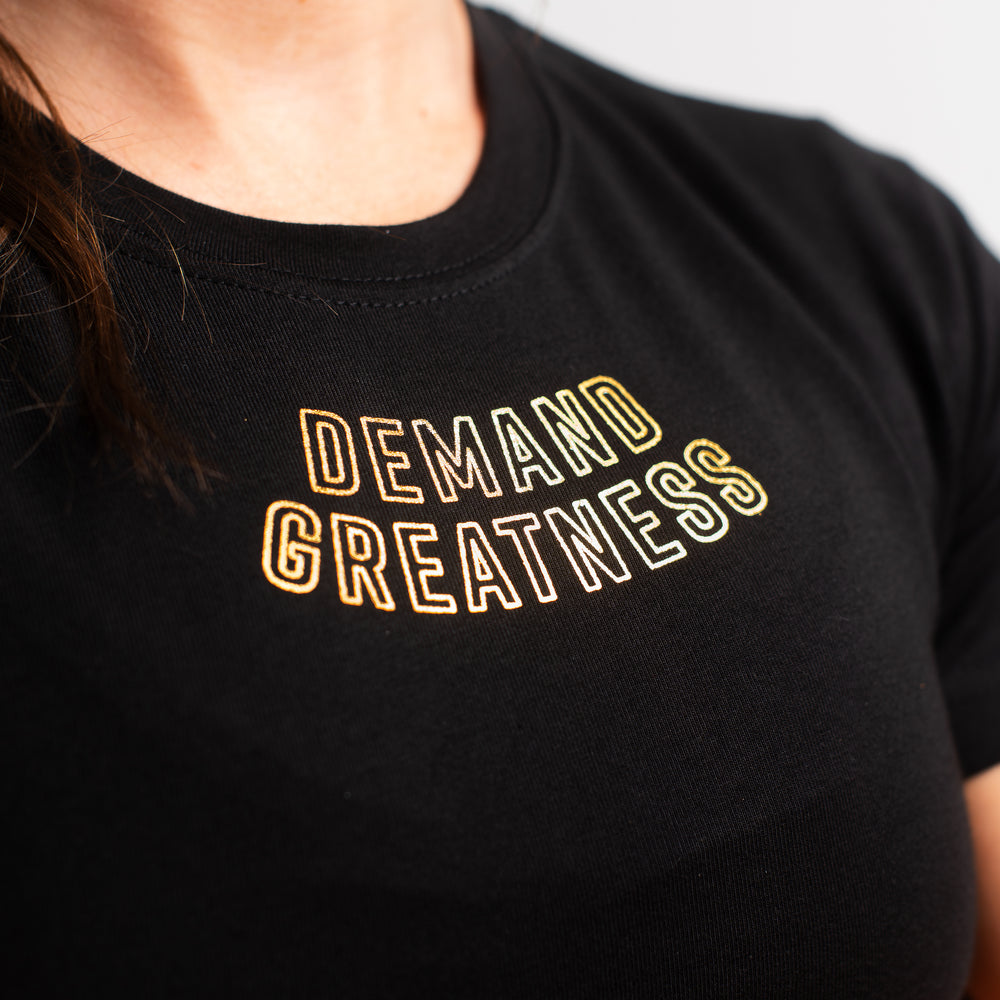 
                      
                        DG23 Gold Standard is our new meet shirt design highlighting Demand Greatness with a double outline font to showcase your impact on the platform. The DG23 Meet Shirt is IPF Approved. Shop the full A7 Powerlifting IPF Approved Equipment collection. The IPF Approved Kit includes Powerlifting Singlet, A7 Meet Shirt, A7 Zebra Wrist Wraps, A7 Deadlift Socks, Hourglass Knee Sleeves (Stiff Knee Sleeves and Rigor Mortis Knee Sleeves). All A7 Powerlifting Equipment shipping to UK, Norway, Switzerland and Iceland.
                      
                    