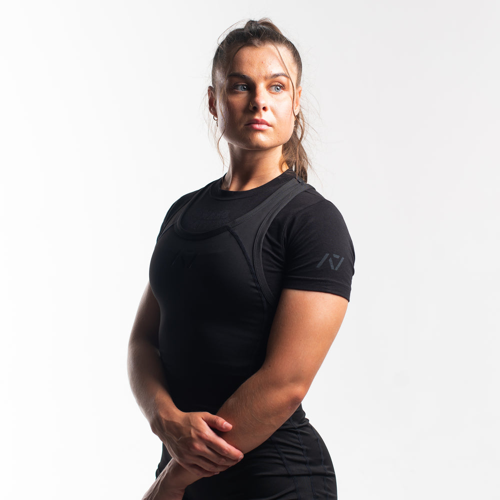 
                      
                        A7 IPF Approved Stealth Luno singlet features extra lat mobility, side panel stitching to guide the squat depth level and curved panel design for a slimming look. The Women's cut singlet features a tapered waist and additional quad room. The IPF Approved Kit includes Luno Powerlifting Singlet, A7 Meet Shirt, A7 Zebra Wrist Wraps, A7 Deadlift Socks, Hourglass Knee Sleeves (Stiff Knee Sleeves and Rigor Mortis Knee Sleeves). All A7 Powerlifting Equipment shipping to UK, Norway, Switzerland and Iceland.
                      
                    