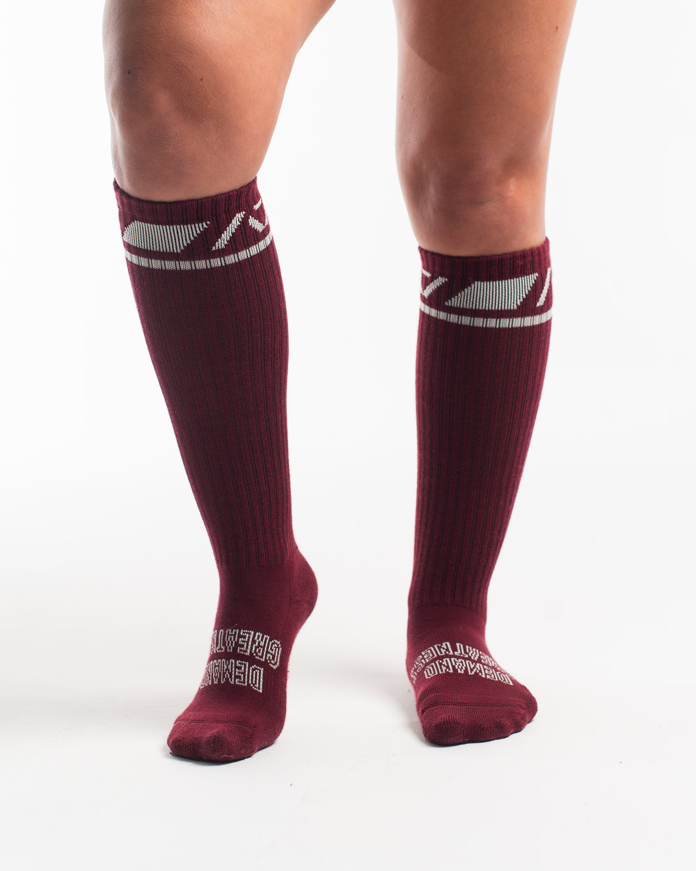 Deadlift Socks - Ivory Rose