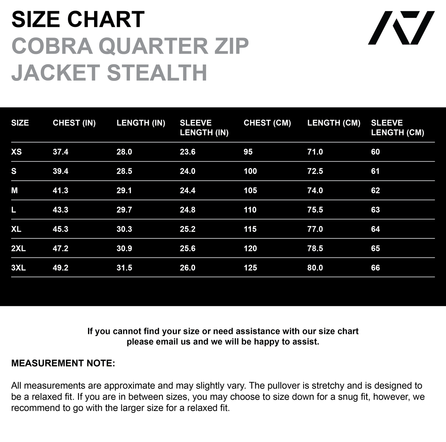 Cobra Quarter Zip Non Bar Grip Jacket - Stealth