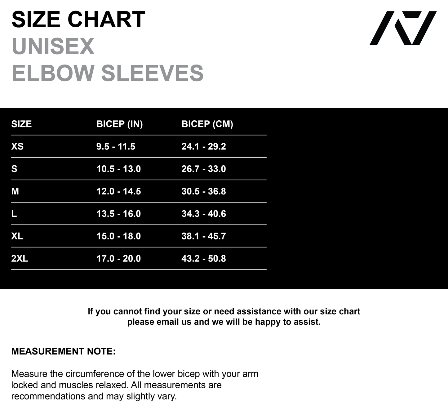 7mm Elbow Sleeves, Hourglass Fit - Stealth