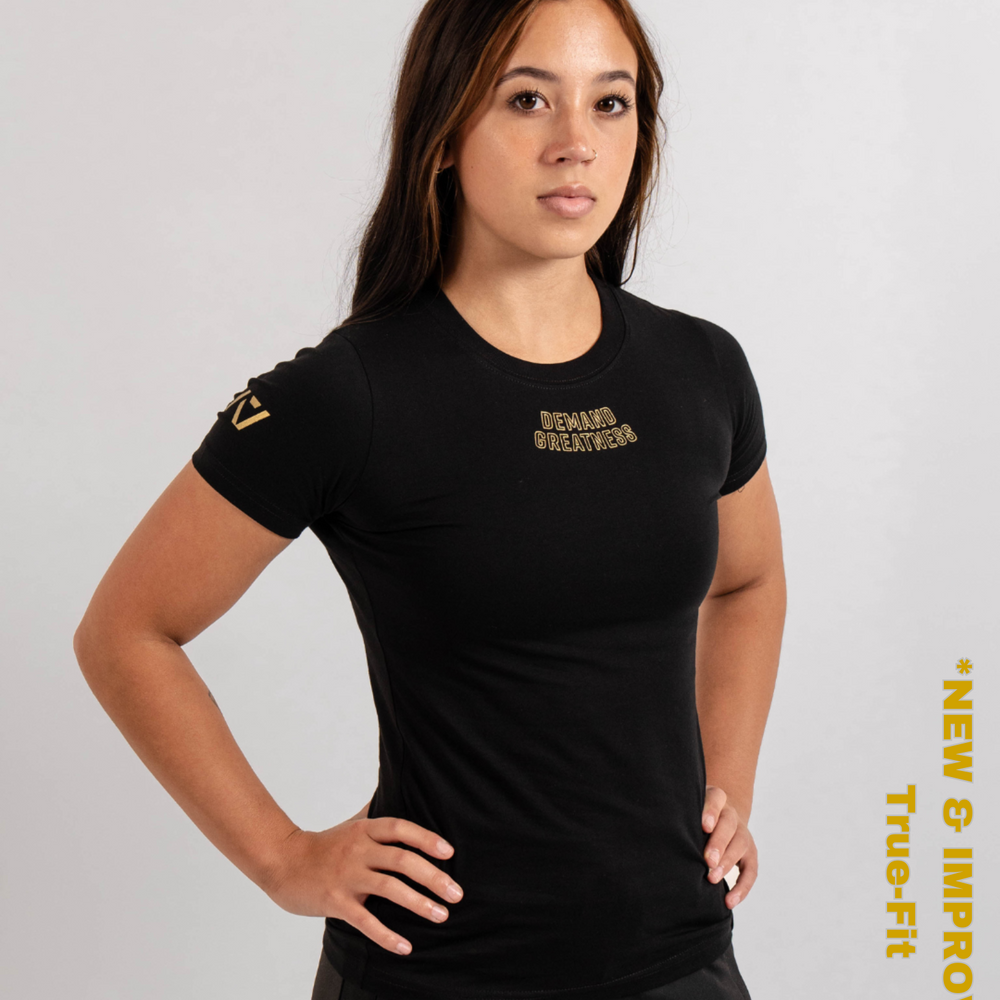 
                      
                        Demand Greatness True-Fit Gold Standard is our new meet shirt design highlighting Demand Greatness with a double outline font to showcase your impact on the platform. The Shirt is IPF Approved. Shop the full A7 Powerlifting IPF Approved Equipment collection. The IPF Approved Kit includes Powerlifting Singlet, A7 Meet Shirt, A7 Zebra Wrist Wraps, A7 Deadlift Socks, Hourglass Knee Sleeves (Stiff and Rigor Mortis Knee Sleeves). All A7 Powerlifting Equipment shipping to UK, Norway, Switzerland and Iceland.
                      
                    