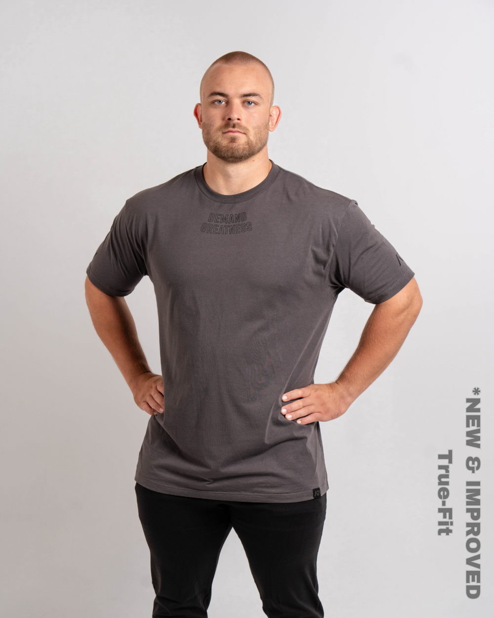 Demand Greatness True-Fit Shadow Stone Grey is our new meet shirt design highlighting Demand Greatness with a double outline font to showcase your impact on the platform. The Shirt is IPF Approved. Shop the full A7 Powerlifting IPF Approved Equipment collection. The IPF Approved Kit includes Powerlifting Singlet, A7 Meet Shirt, A7 Zebra Wrist Wraps, A7 Deadlift Socks, Hourglass Knee Sleeves (Stiff and Rigor Mortis Knee Sleeves). All A7 Powerlifting Equipment shipping to UK, Norway, Switzerland and Iceland.