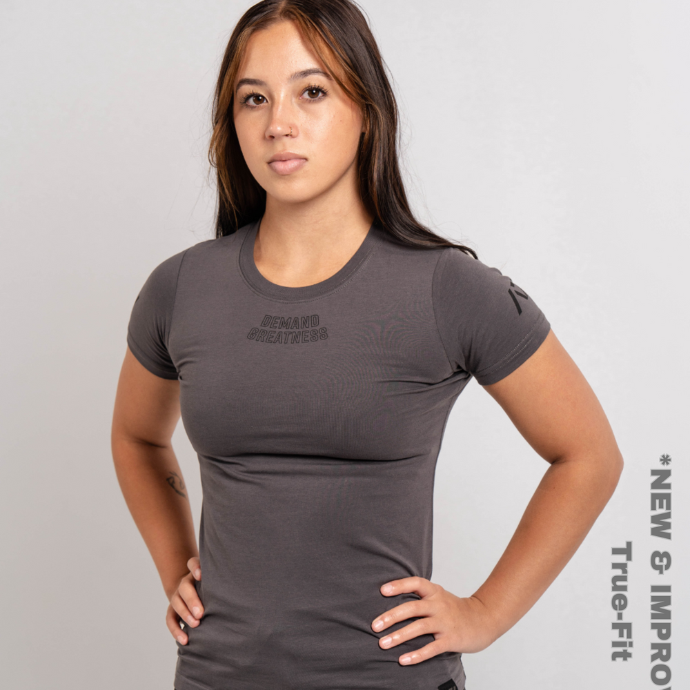 
                      
                        Demand Greatness True-Fit Shadow Stone Grey is our new meet shirt design highlighting Demand Greatness with a double outline font to showcase your impact on the platform. The Shirt is IPF Approved. Shop the full A7 Powerlifting IPF Approved Equipment collection. The IPF Approved Kit includes Powerlifting Singlet, A7 Meet Shirt, A7 Zebra Wrist Wraps, A7 Deadlift Socks, Hourglass Knee Sleeves (Stiff and Rigor Mortis Knee Sleeves). All A7 Powerlifting Equipment shipping to UK, Norway, Switzerland and Iceland.
                      
                    