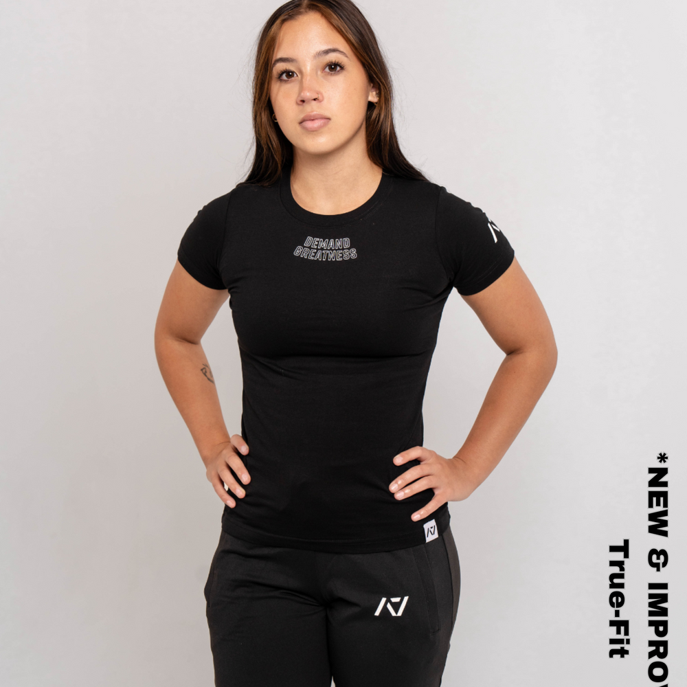 Demand Greatness True-Fit Women's Meet Shirt - IPF Approved - Domino