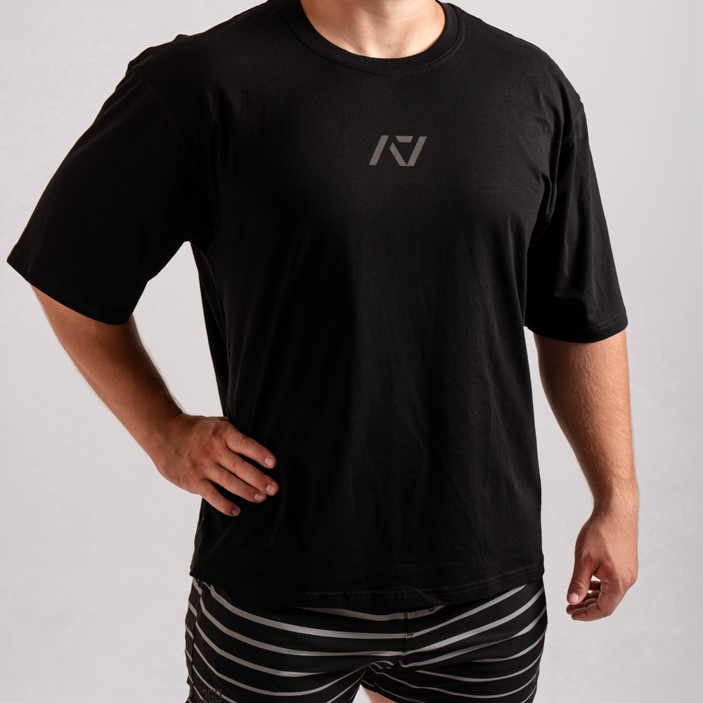 
                      
                        Powerlifting Over-Fit Unisex Non Bar Grip Shirt - Shadow Stone Black
                      
                    