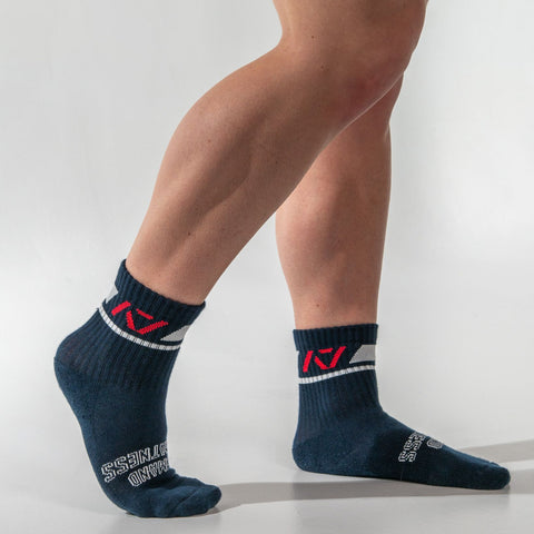 A7 RWB Crew socks showcase pink logos and let your energy show on the platform, in your training or while out and about. The IPF Approved Night Light Meet Kit includes Powerlifting Singlet, A7 Meet Shirt, A7 Zebra Wrist Wraps, A7 Deadlift Socks, Hourglass Knee Sleeves (Stiff Knee Sleeves and Rigor Mortis Knee Sleeves). All A7 Powerlifting Equipment shipping to UK, Norway, Switzerland and Iceland.