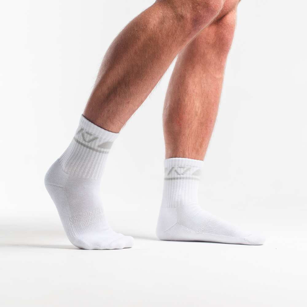 A7 Polar Crew socks showcase light grey logos and let your energy show on the platform, in your training or while out and about. The IPF Approved Polar Meet Kit includes Powerlifting Singlet, A7 Meet Shirt, A7 Zebra Wrist Wraps, A7 Deadlift Socks, Hourglass Knee Sleeves (Stiff Knee Sleeves and Rigor Mortis Knee Sleeves). All A7 Powerlifting Equipment shipping to UK, Norway, Switzerland and Iceland.