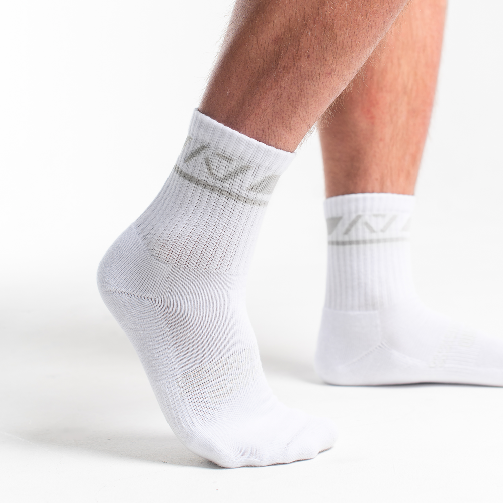 
                      
                        A7 Polar Crew socks showcase light grey logos and let your energy show on the platform, in your training or while out and about. The IPF Approved Polar Meet Kit includes Powerlifting Singlet, A7 Meet Shirt, A7 Zebra Wrist Wraps, A7 Deadlift Socks, Hourglass Knee Sleeves (Stiff Knee Sleeves and Rigor Mortis Knee Sleeves). All A7 Powerlifting Equipment shipping to UK, Norway, Switzerland and Iceland.
                      
                    