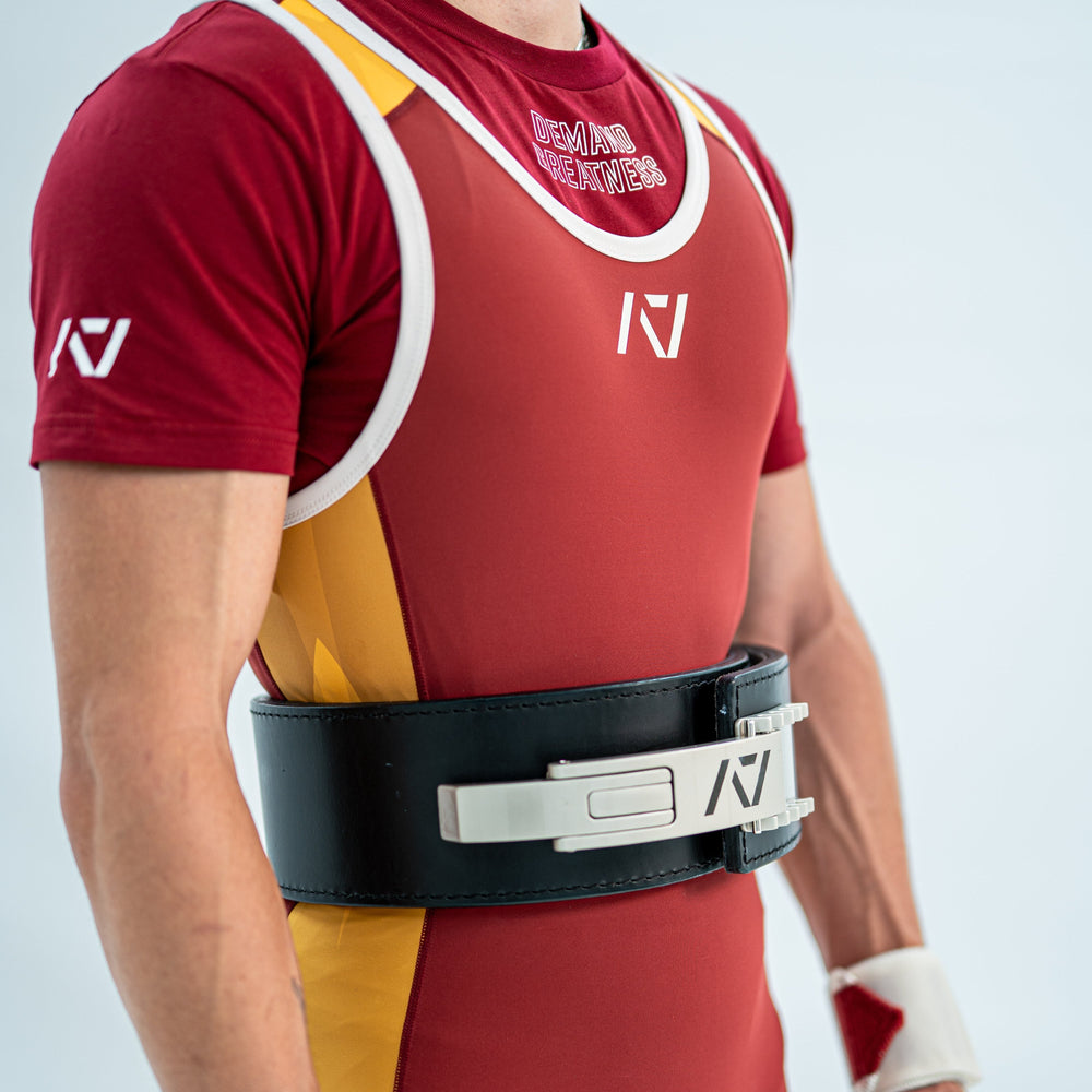 Our IPF APPROVED Rausch Singlets are designed to support the strength and power of an lifter.  A racerback design with advanced compression fabric provides powerlifters ultimate support whilst on the platform. IPF Approved Kit includes Rausch Powerlifting Singlet, A7 Meet Shirt, A7 Zebra Wrist Wraps, A7 Deadlift Socks, Hourglass Knee Sleeves (Stiff Knee Sleeves and Rigor Mortis Knee Sleeves). All A7 Powerlifting Equipment shipping to UK, Norway, Switzerland and Iceland.