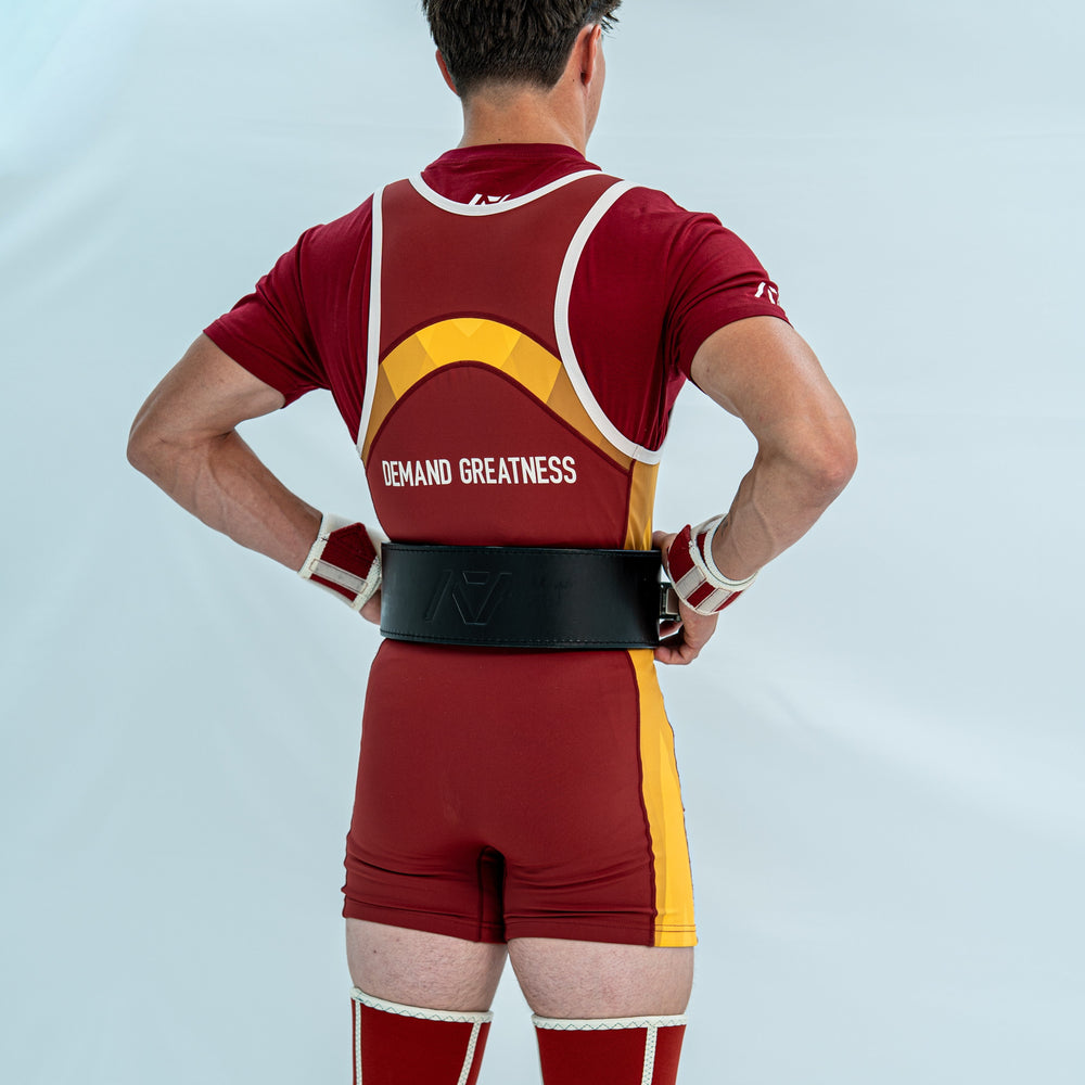 
                      
                        Our IPF APPROVED Rausch Singlets are designed to support the strength and power of an lifter.  A racerback design with advanced compression fabric provides powerlifters ultimate support whilst on the platform. IPF Approved Kit includes Rausch Powerlifting Singlet, A7 Meet Shirt, A7 Zebra Wrist Wraps, A7 Deadlift Socks, Hourglass Knee Sleeves (Stiff Knee Sleeves and Rigor Mortis Knee Sleeves). All A7 Powerlifting Equipment shipping to UK, Norway, Switzerland and Iceland.
                      
                    
