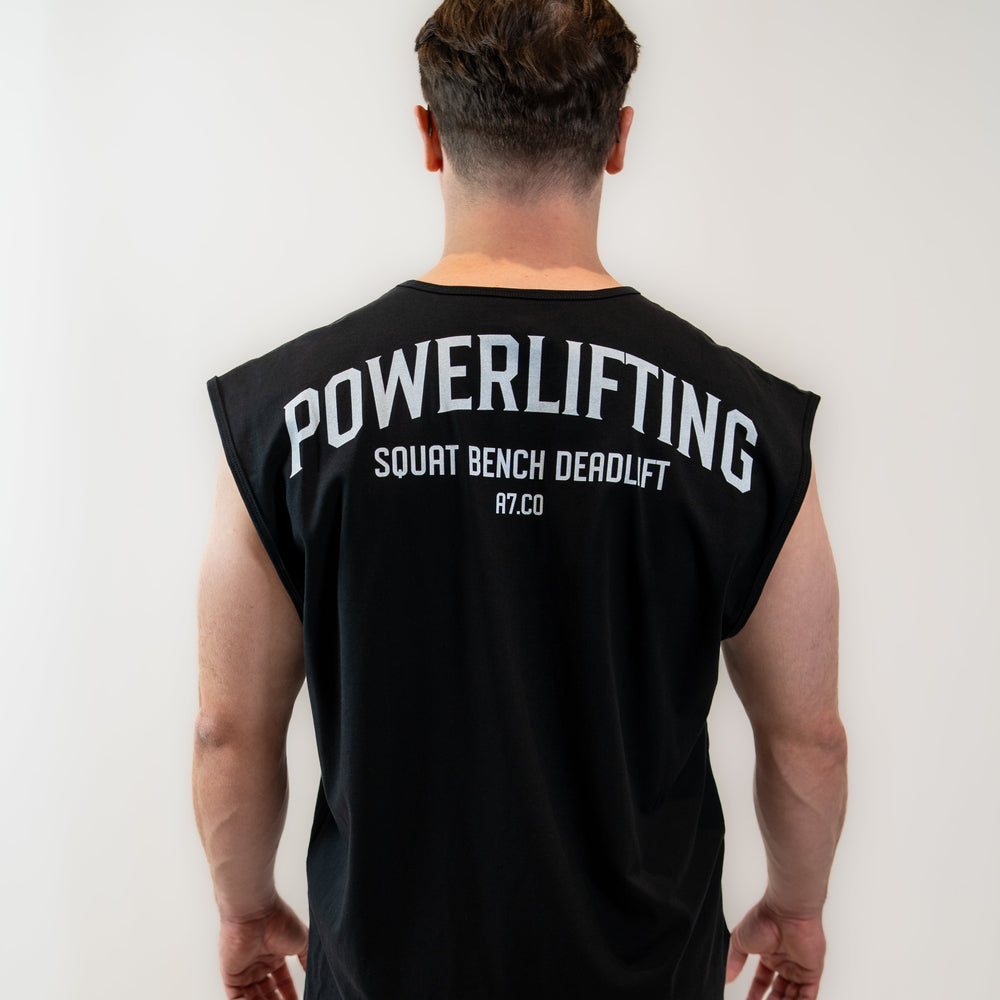 
                      
                        Just like our high-demand over-fit shirts, the Over-Fit Cut Off Shirt offers one of the best covers in the gym while giving you complete freedom of movement; or perfect for lounging in style. Designed for those upper-body days when it gets hot but you still want to keep your torso covered, this tank keeps you comfortable, flexible, and ready for every lift. All A7 Powerlifting Equipment shipping to UK, Norway, Switzerland and Iceland.
                      
                    