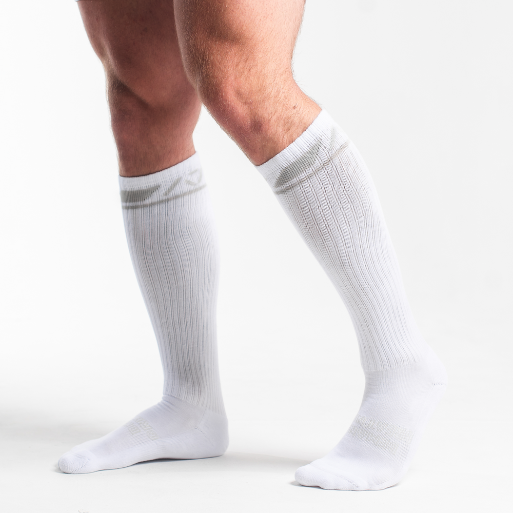 A7 Polar deadlift socks are designed specifically for pulls and keep your shins protected from scrapes. A7 deadlift socks are a perfect pair to wear in training or powerlifting competition. The A7 IPF Approved Kit includes Powerlifting Singlet, A7 Meet Shirt, A7 Zebra Wrist Wraps, A7 Deadlift Socks, Hourglass Knee Sleeves (Stiff Knee Sleeves and Rigor Mortis Knee Sleeves). All A7 Powerlifting Equipment shipping to UK, Norway, Switzerland and Iceland.