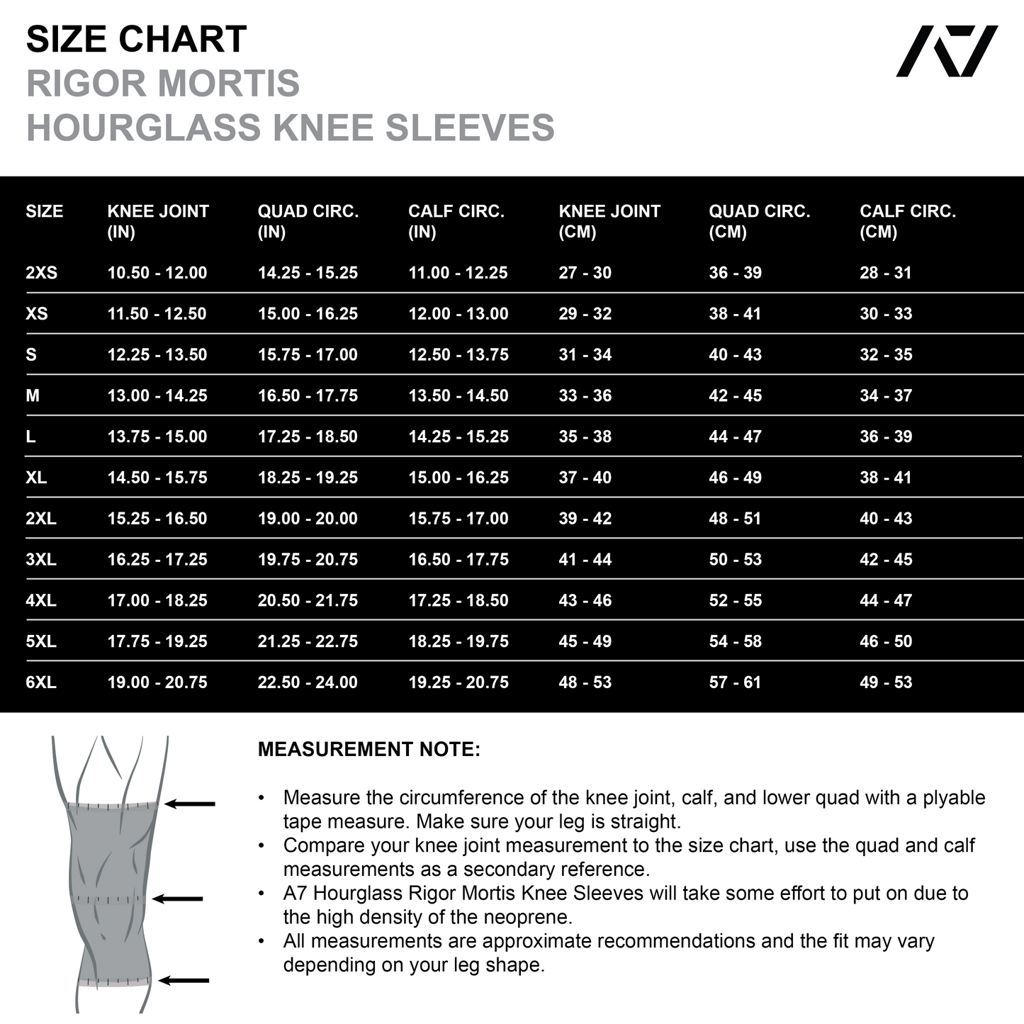 Rigor Mortis Hourglass Knee Sleeves - Tides