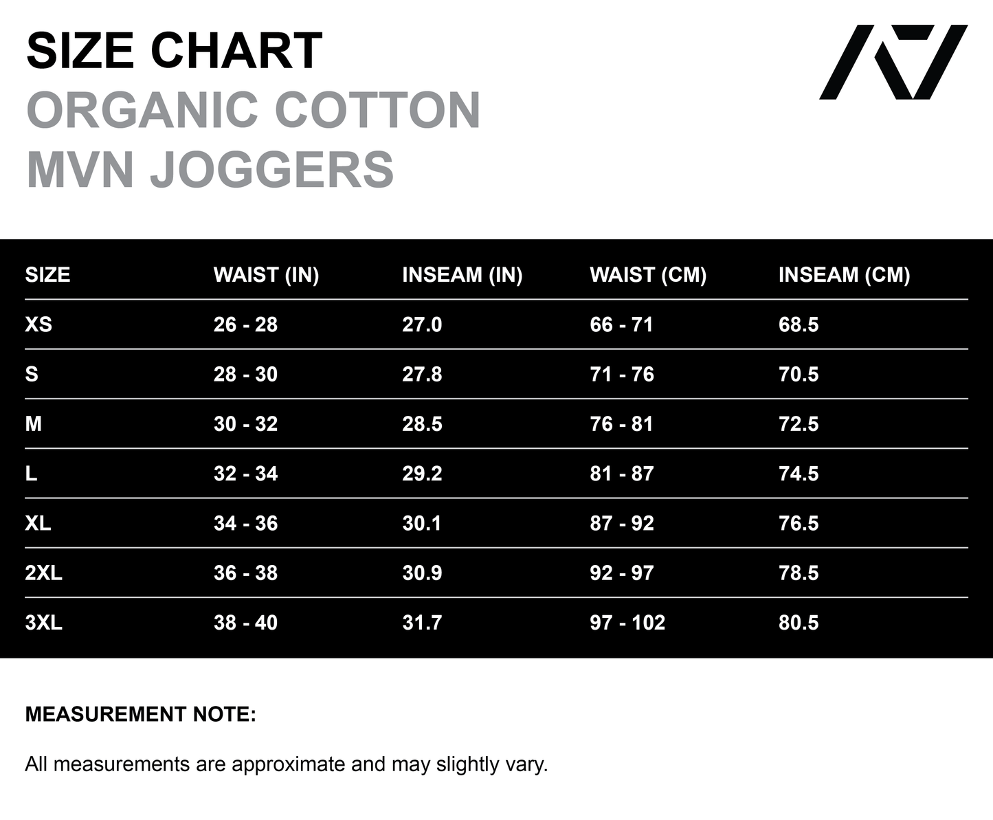 Organic Cotton MVN Joggers - Black