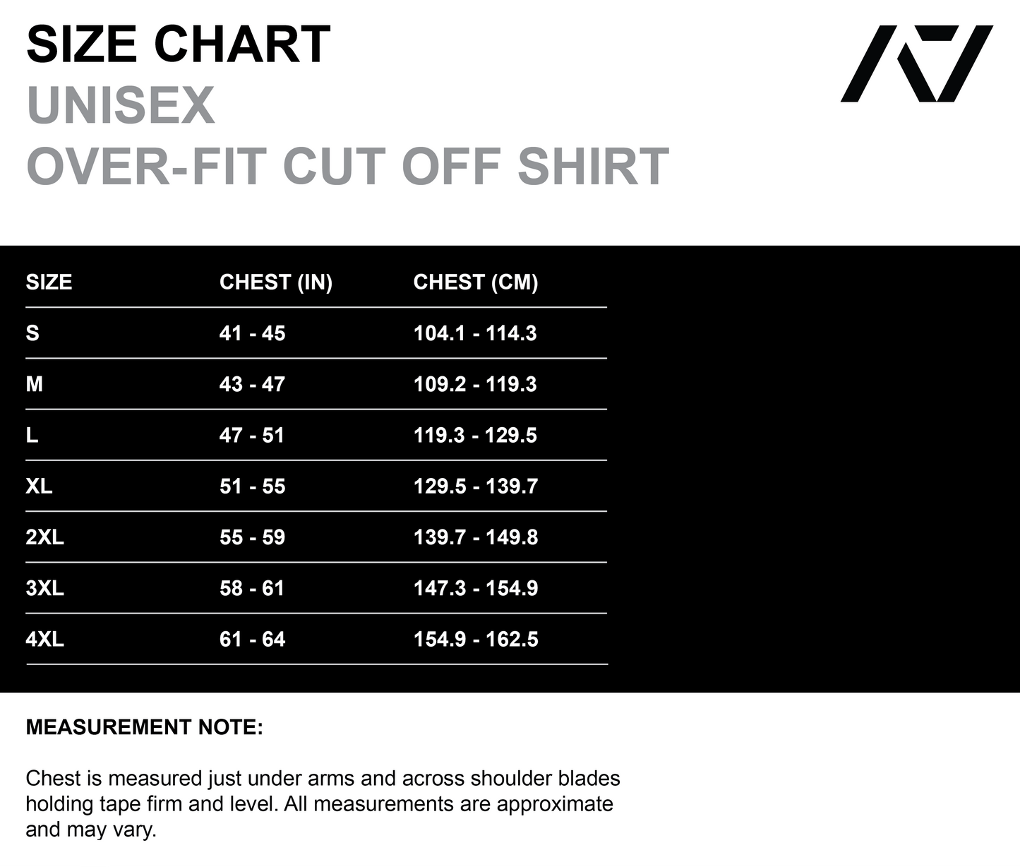 Just like our high-demand over-fit shirts, the Over-Fit Cut Off Shirt offers one of the best covers in the gym while giving you complete freedom of movement; or perfect for lounging in style. Designed for those upper-body days when it gets hot but you still want to keep your torso covered, this tank keeps you comfortable, flexible, and ready for every lift. All A7 Powerlifting Equipment shipping to UK, Norway, Switzerland and Iceland.