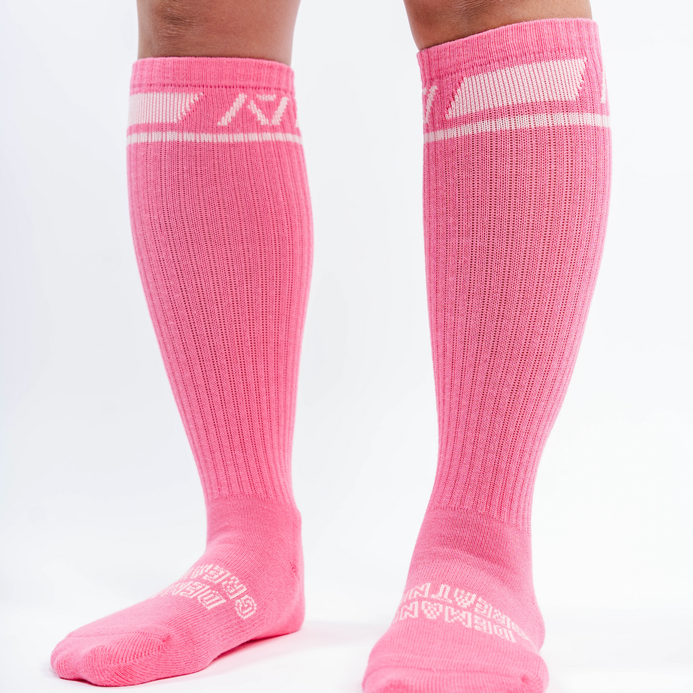 
                      
                        A7 Roseite deadlift socks are designed specifically for pulls and keep your shins protected from scrapes. A7 deadlift socks are a perfect pair to wear in training or powerlifting competition. The A7 IPF Approved Kit includes Powerlifting Singlet, A7 Meet Shirt, A7 Zebra Wrist Wraps, A7 Deadlift Socks, Hourglass Knee Sleeves (Stiff Knee Sleeves and Rigor Mortis Knee Sleeves). All A7 Powerlifting Equipment shipping to UK, Norway, Switzerland and Iceland.
                      
                    