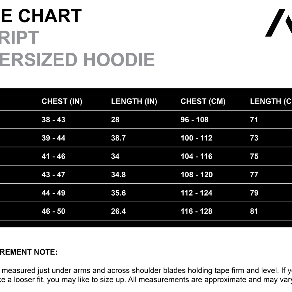 
                      
                        Script Oversized Non Bar Grip Hoodie - Stealth
                      
                    