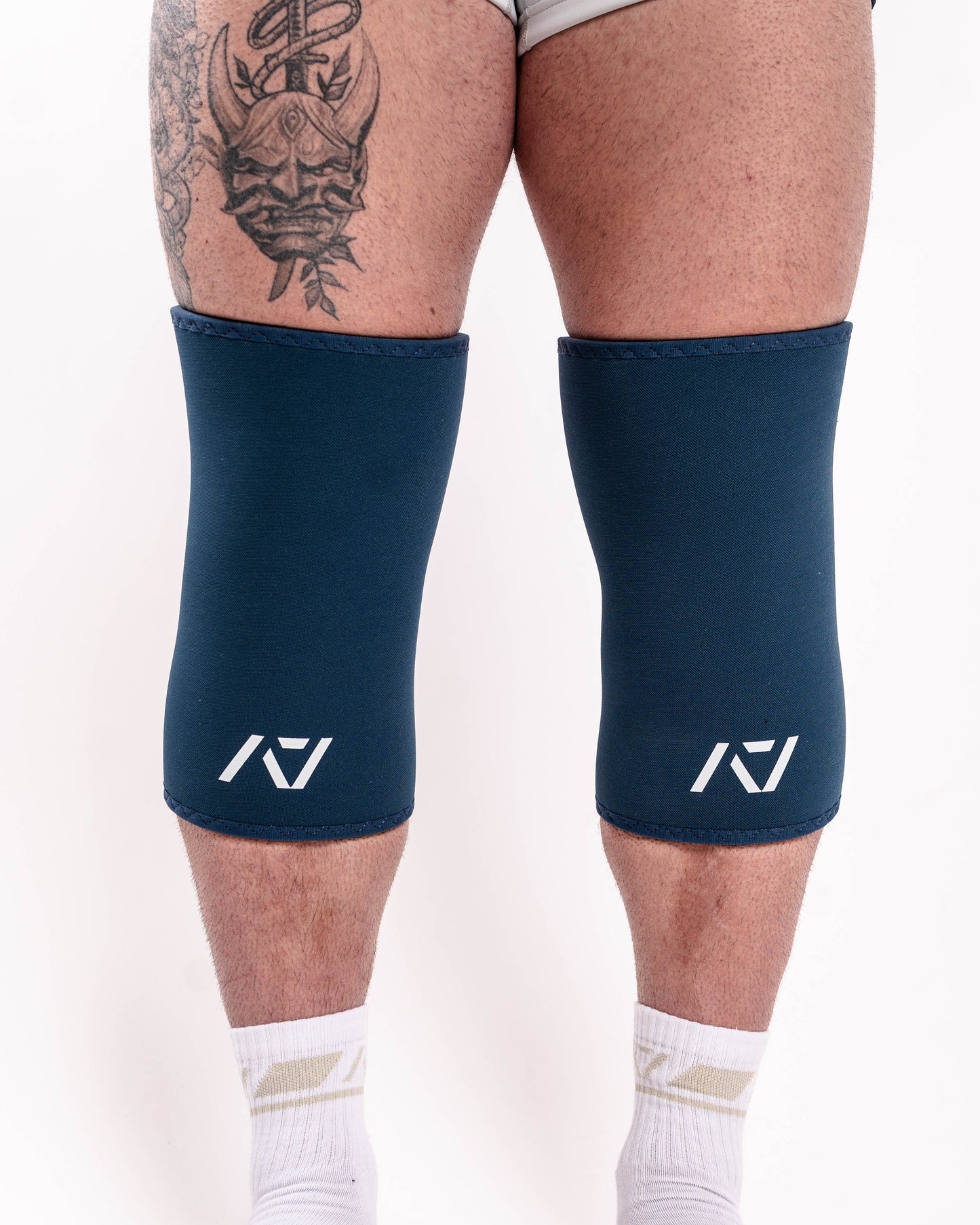 A7 IPF Approved Hourglass Knee Sleeves feature an hourglass-shaped centre taper fit to help provide knee compression while maintaining proper tightness around the calf and quad, offered in three stiffnesses (Flexi, Stiff and Rigor Mortis). Shop the full A7 Powerlifting IPF Approved Equipment collection. The IPF Approved Kit includes Powerlifting Singlet, A7 Meet Shirt, A7 Zebra Wrist Wraps and A7 Deadlift Socks. All A7 Powerlifting Equipment shipping to UK, Norway, Switzerland and Iceland.