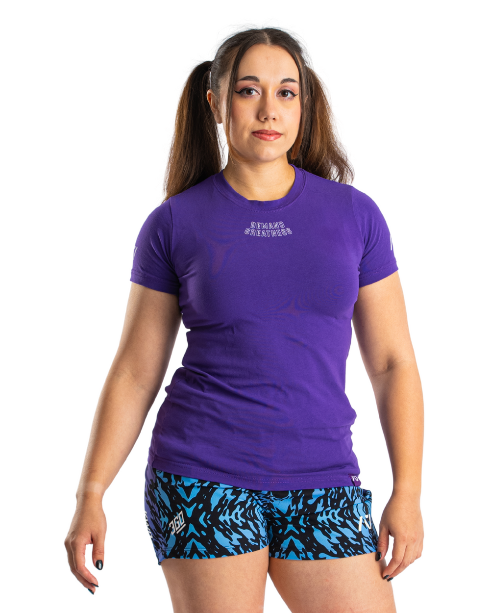 DG23 Purple is our new meet shirt design highlighting Demand Greatness with a double outline font to showcase your impact on the platform. The DG23 Meet Shirt is IPF Approved. Shop the full A7 Powerlifting IPF Approved Equipment collection. The IPF Approved Kit includes Powerlifting Singlet, A7 Meet Shirt, A7 Zebra Wrist Wraps, A7 Deadlift Socks, Hourglass Knee Sleeves (Stiff Knee Sleeves and Rigor Mortis Knee Sleeves). All A7 Powerlifting Equipment shipping to UK, Norway, Switzerland and Iceland.