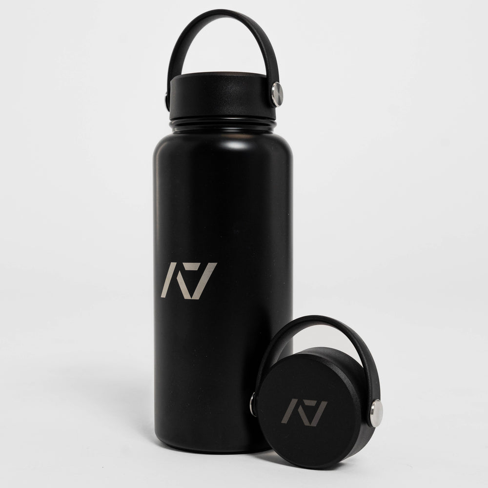 
                      
                        Our 32oz Insulated Stainless Steel Water Bottle in sleek black is designed to keep up with your toughest training days, long commutes, and everything in between. With a generous 32 oz capacity, you'll have plenty of hydration on hand to power through any challenge. All A7 Powerlifting Equipment shipping to UK, Norway, Switzerland and Iceland.
                      
                    