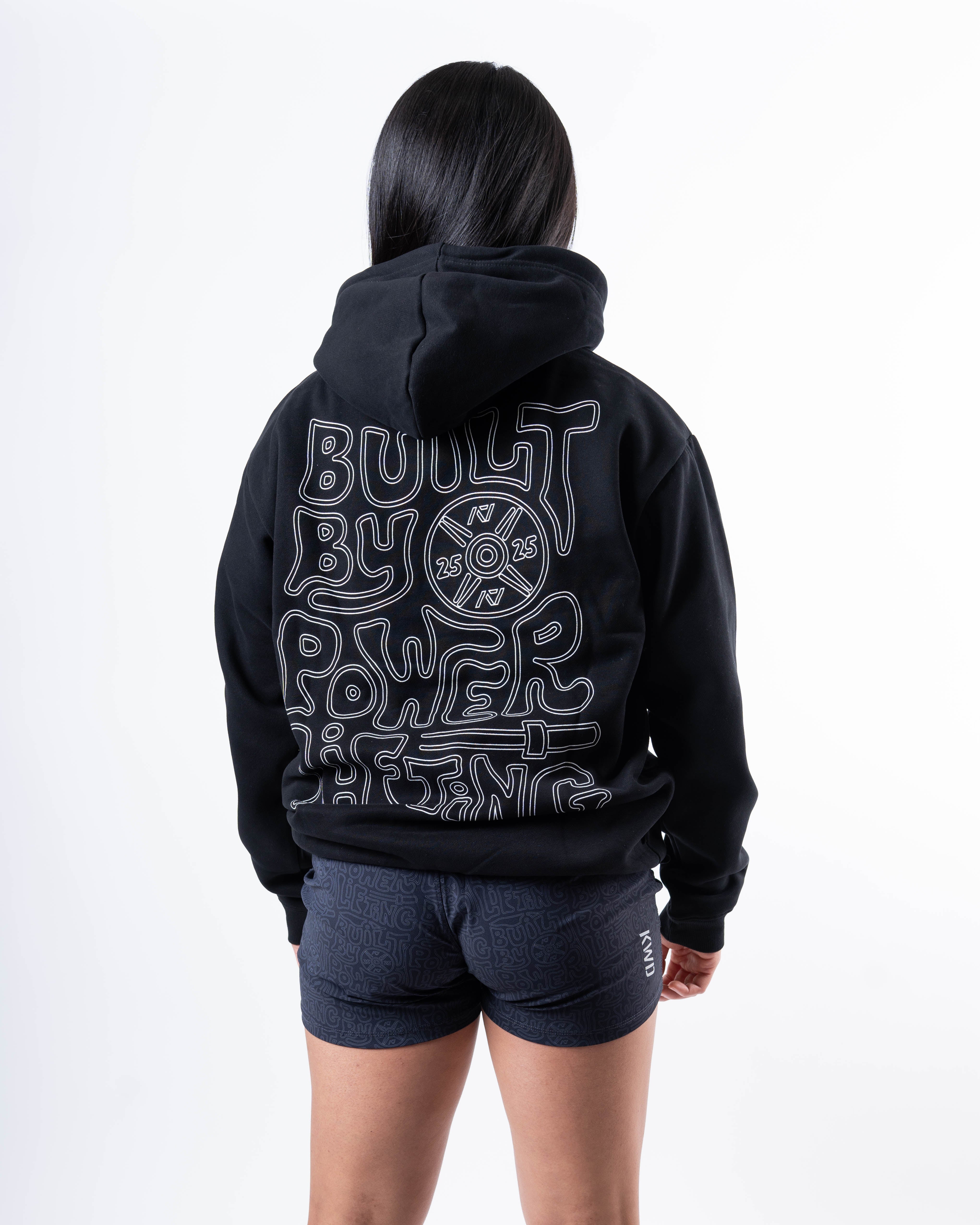 Built By Hoodie Black A7 UK shipping to Europe