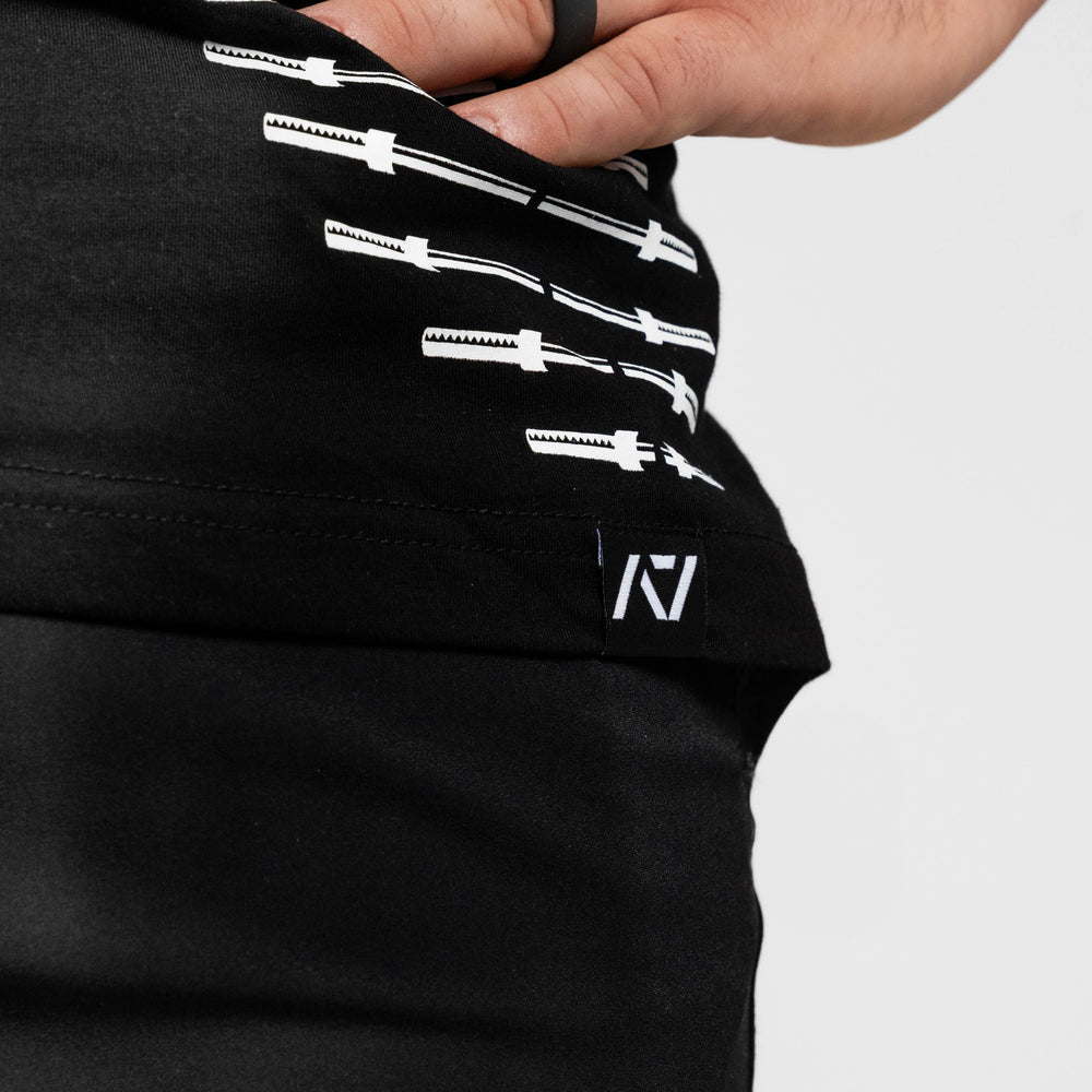 
                      
                        Whether pressing, pulling, squatting or any other variational movement the knurling is always there. The silicone bar grip helps with slippery commercial benches and bars and anchors the barbell to your back. All A7 Powerlifting Equipment shipping to UK, Norway, Switzerland and Iceland.
                      
                    