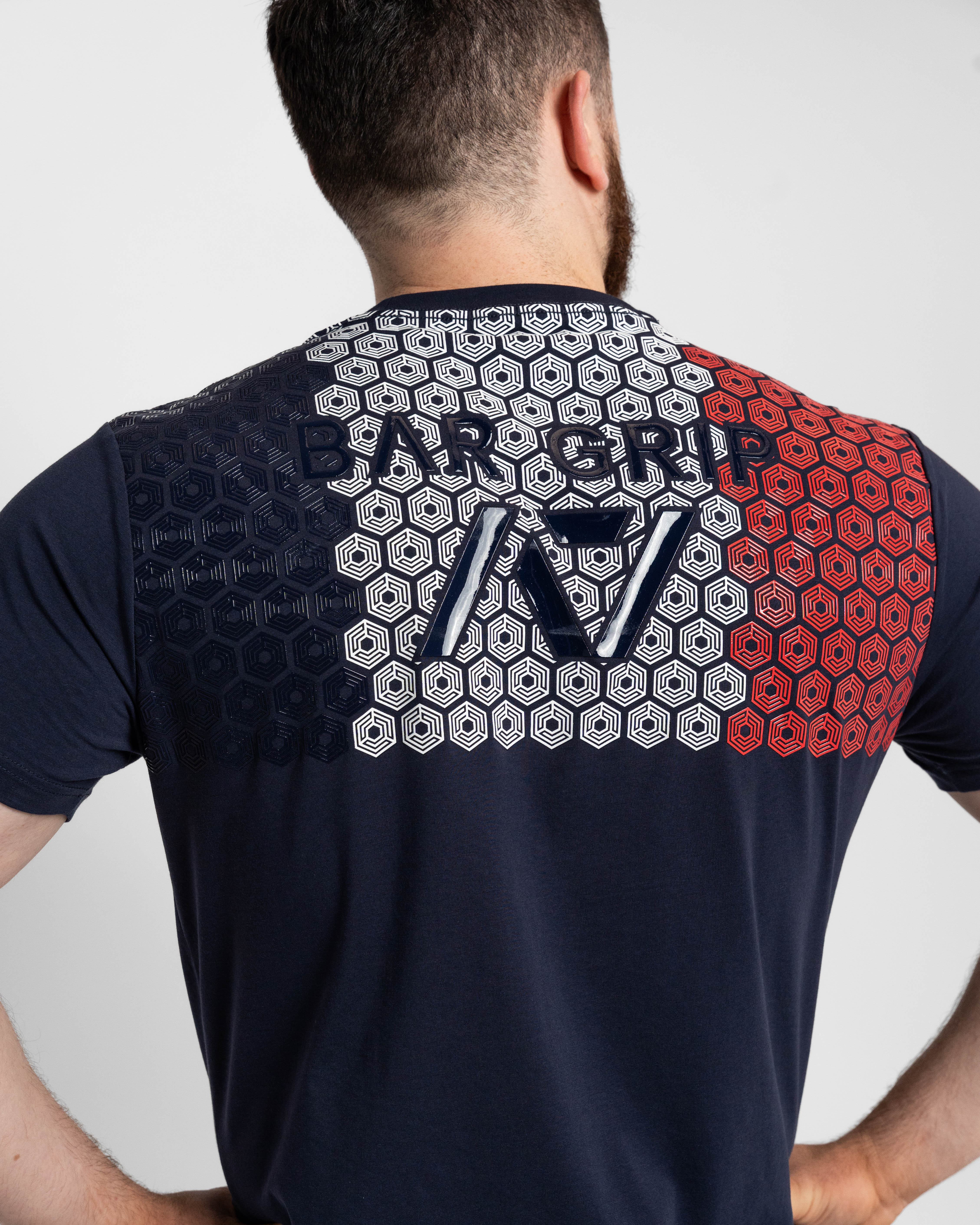 Powerlifting France Navy Bar Grip Men's Shirt | A7 UK Shipping to
