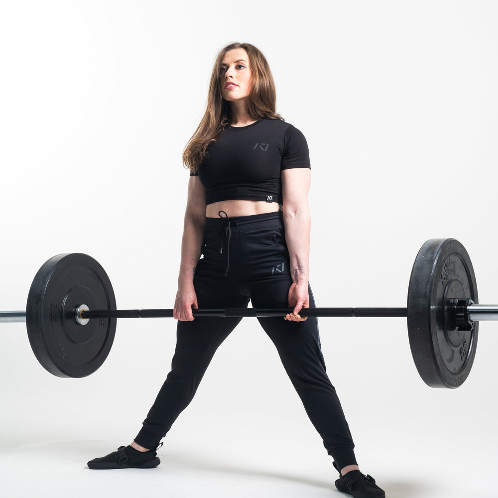 
                      
                        Crest is our classic black on black design. With the Stealth Bar Grip Shirt you can be noticed, yet still, be able to be subtle. The A7 silicone bar grip helps with slippery commercial benches and bars and anchors the barbell to your back. All A7 Powerlifting Equipment shipping to UK, Norway, Switzerland and Iceland.
                      
                    