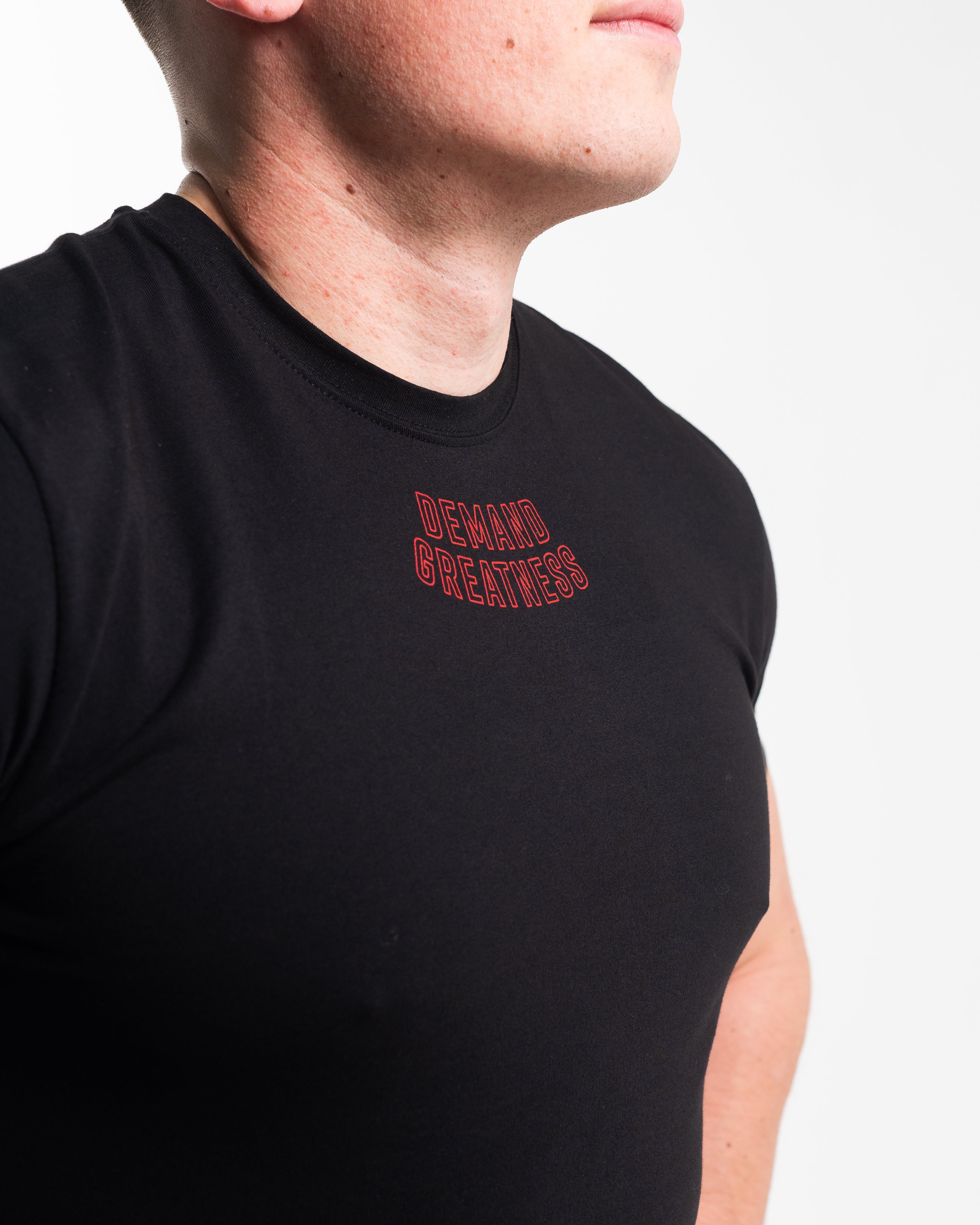 DG23 Red Dawn is our newmeet shirt design highlighting Demand Greatness with a double outline font to showcase your impact on the platform. The DG23 Meet Shirt is IPF Approved. Shop the full A7 Powerlifting IPF Approved Equipment collection. The IPF Approved Kit includes Powerlifting Singlet, A7 Meet Shirt, A7 Zebra Wrist Wraps, A7 Deadlift Socks, Hourglass Knee Sleeves (Stiff Knee Sleeves and Rigor Mortis Knee Sleeves). All A7 Powerlifting Equipment shipping to UK, Norway, Switzerland and Iceland.