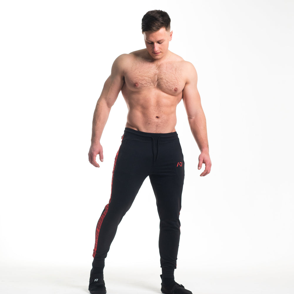 
                      
                        A7 Red Dawn Defy joggers are just as comfortable in the gym as they are going out. These are made with premium moisture-wicking 4-way-stretch material for greater range of motion. These are a great fit for both men and women. All A7 Powerlifting Equipment shipping to UK, Norway, Switzerland and Iceland.
                      
                    