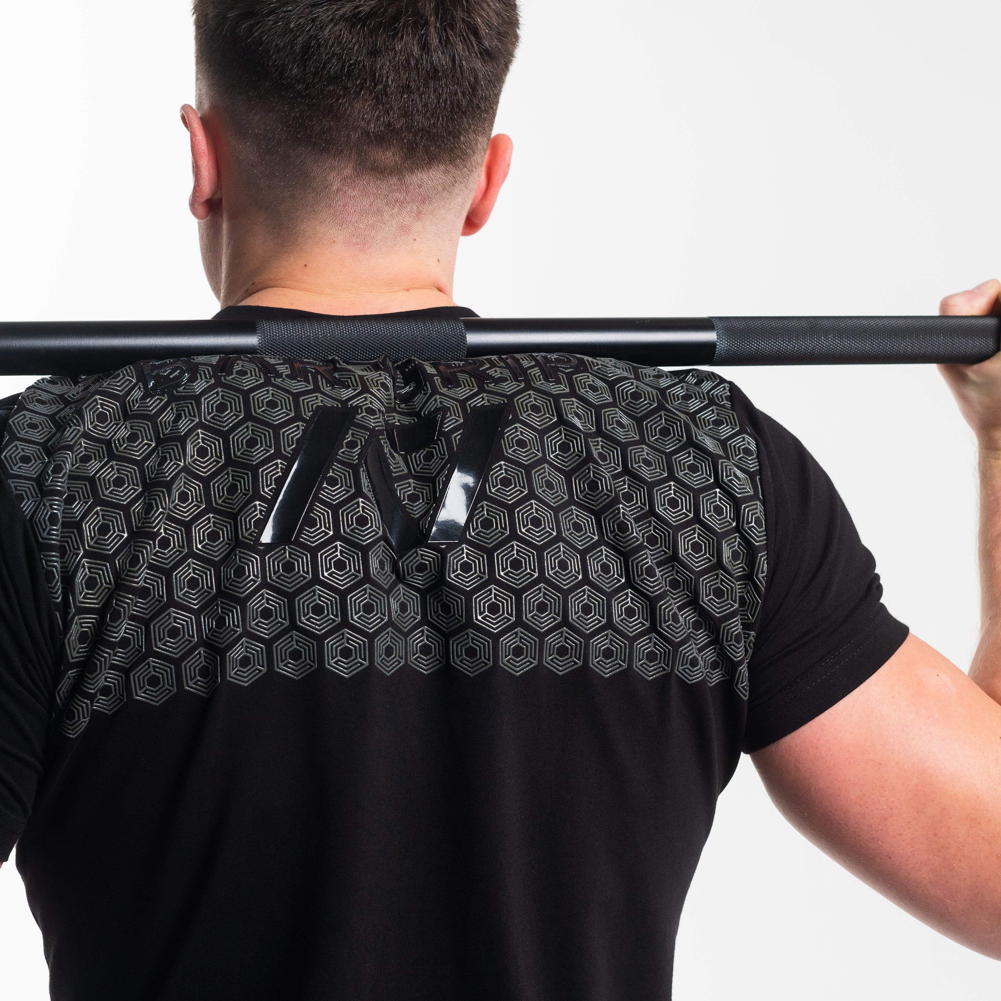 Crest is our classic black on black design. With the Stealth Bar Grip Shirt you can be noticed, yet still, be able to be subtle. The A7 silicone bar grip helps with slippery commercial benches and bars and anchors the barbell to your back. All A7 Powerlifting Equipment shipping to UK, Norway, Switzerland and Iceland.