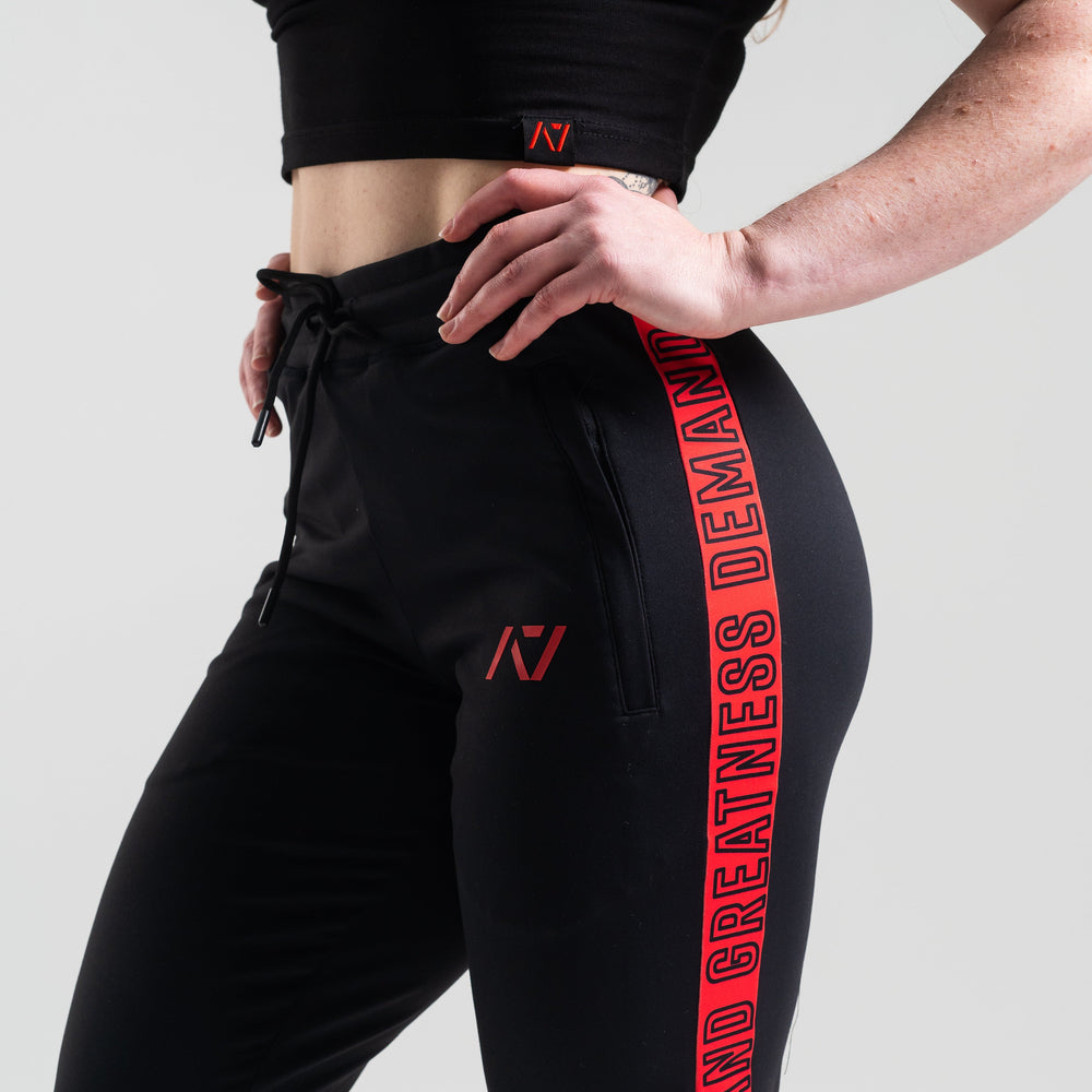 
                      
                        A7 Red Dawn Defy joggers are just as comfortable in the gym as they are going out. These are made with premium moisture-wicking 4-way-stretch material for greater range of motion. These are a great fit for both men and women. All A7 Powerlifting Equipment shipping to UK, Norway, Switzerland and Iceland.
                      
                    